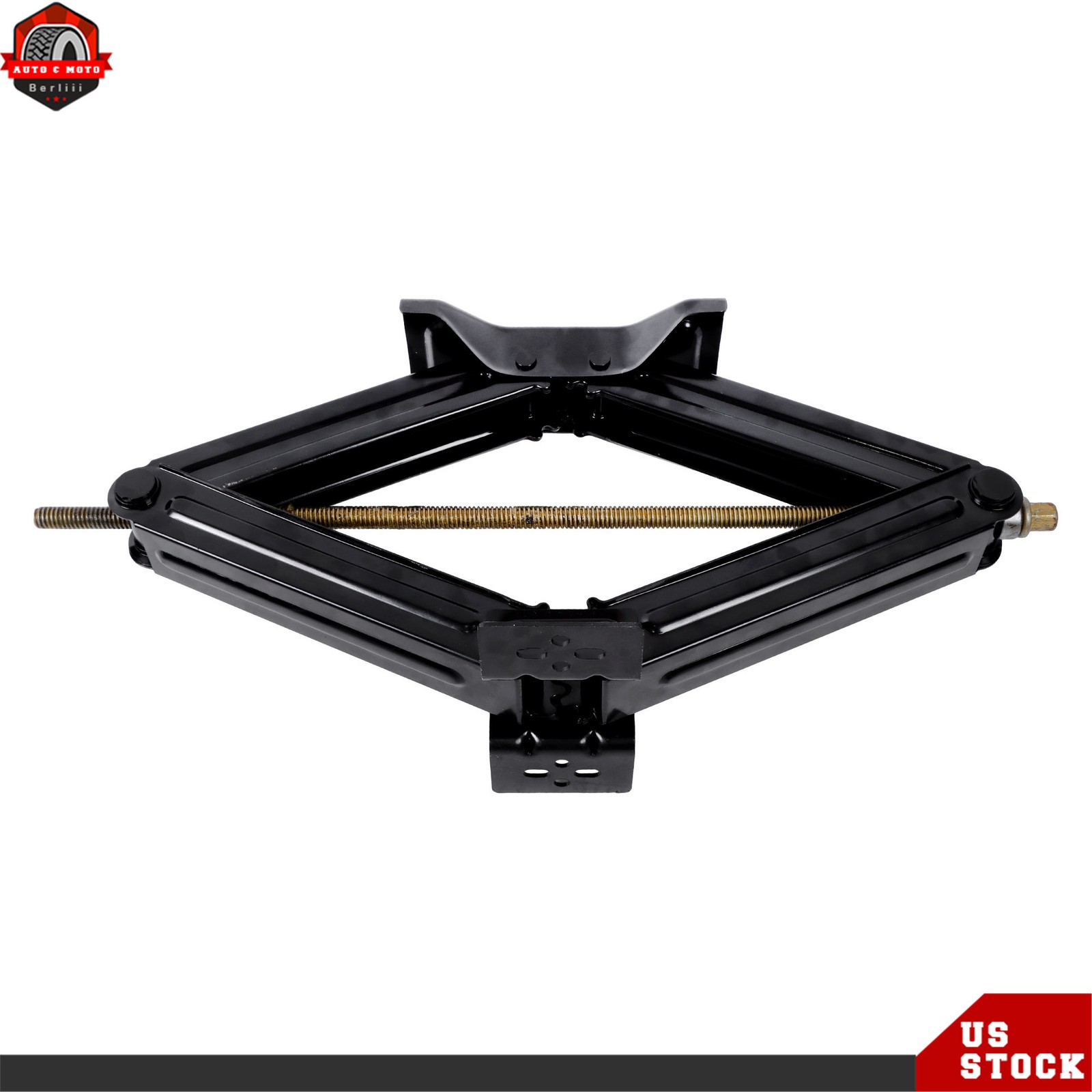 5000lbs 24″ For RV Camper Trailer Stabilizer Leveling Scissor Jack Kit Black