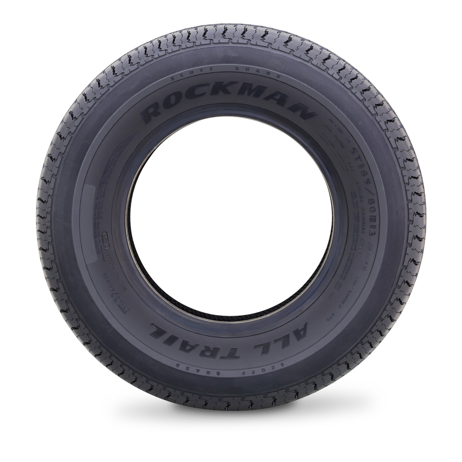 ROCKMAN Trailer Tire ST185/80R13 8-Ply LR D 99M Steel Belted Radial 11170, Set1