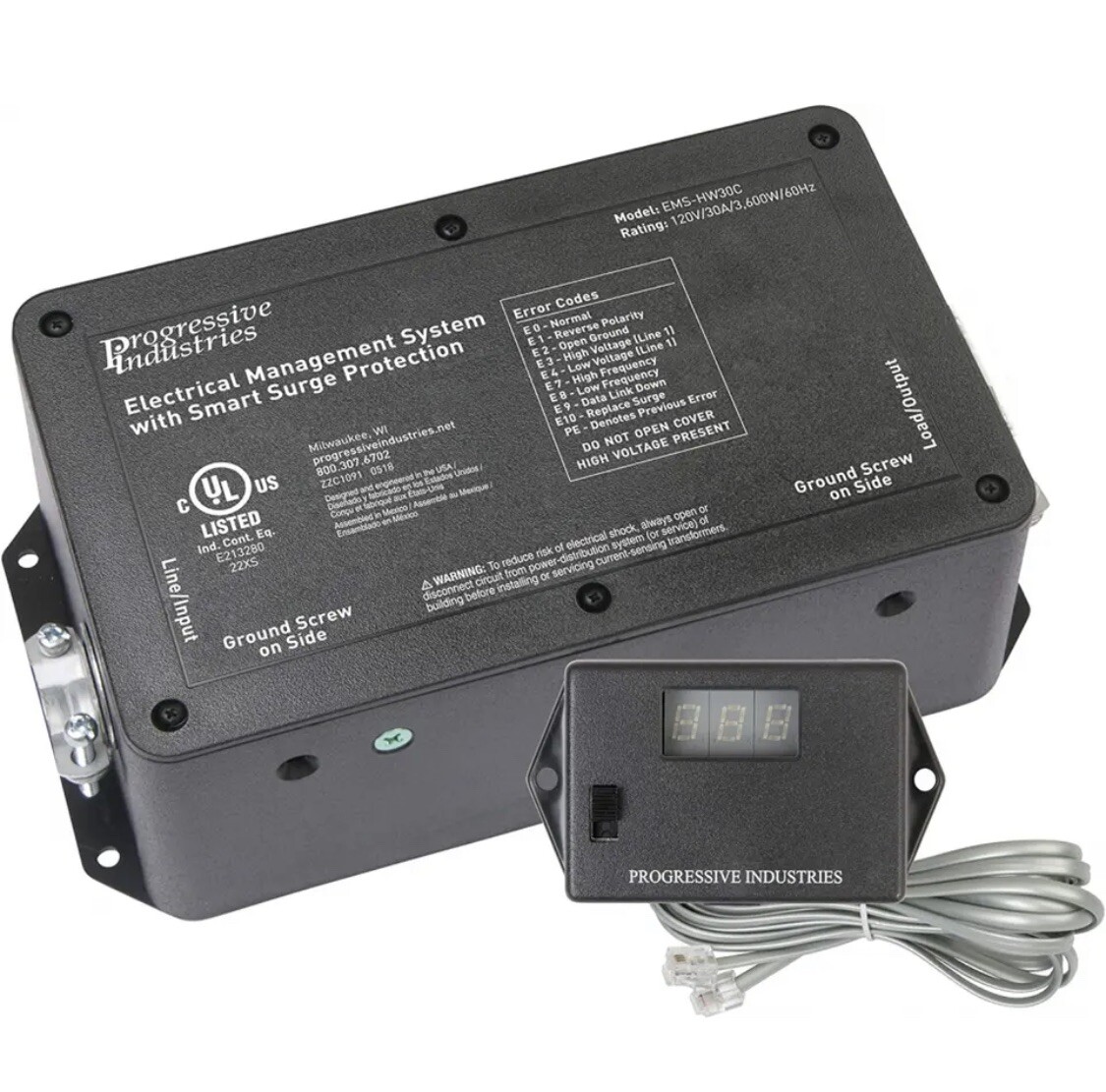 Progressive Industries EMS Series 30A Hardwired Surge Protector EMS-HW30C *NEW*
