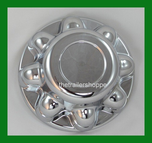 Quick Trim ABS Chrome Hub Cover Trailer Wheel 16″ Rims with 8 Lugs