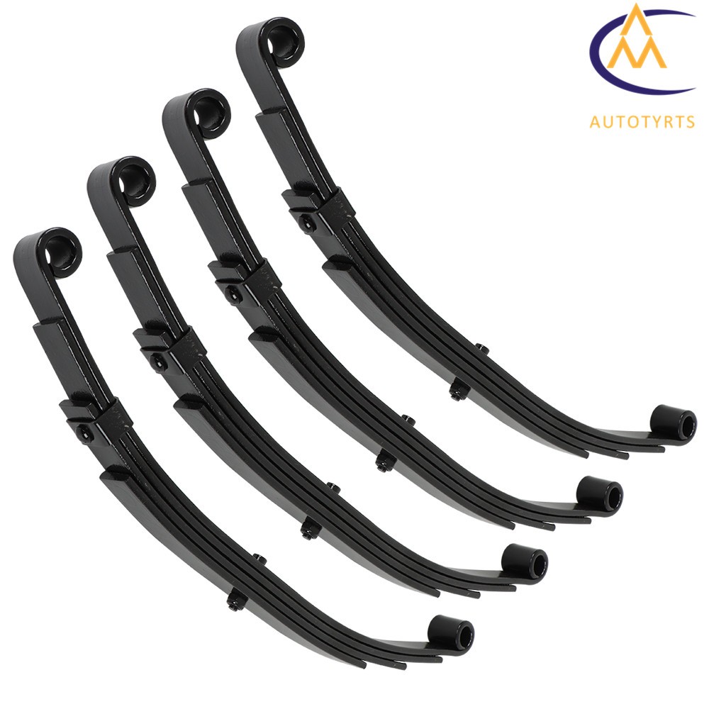 4 Sets Trailer Leaf Spring 4 Leaf Double Eye 2500 lbs Cap For 5000 lbs 5K Axle