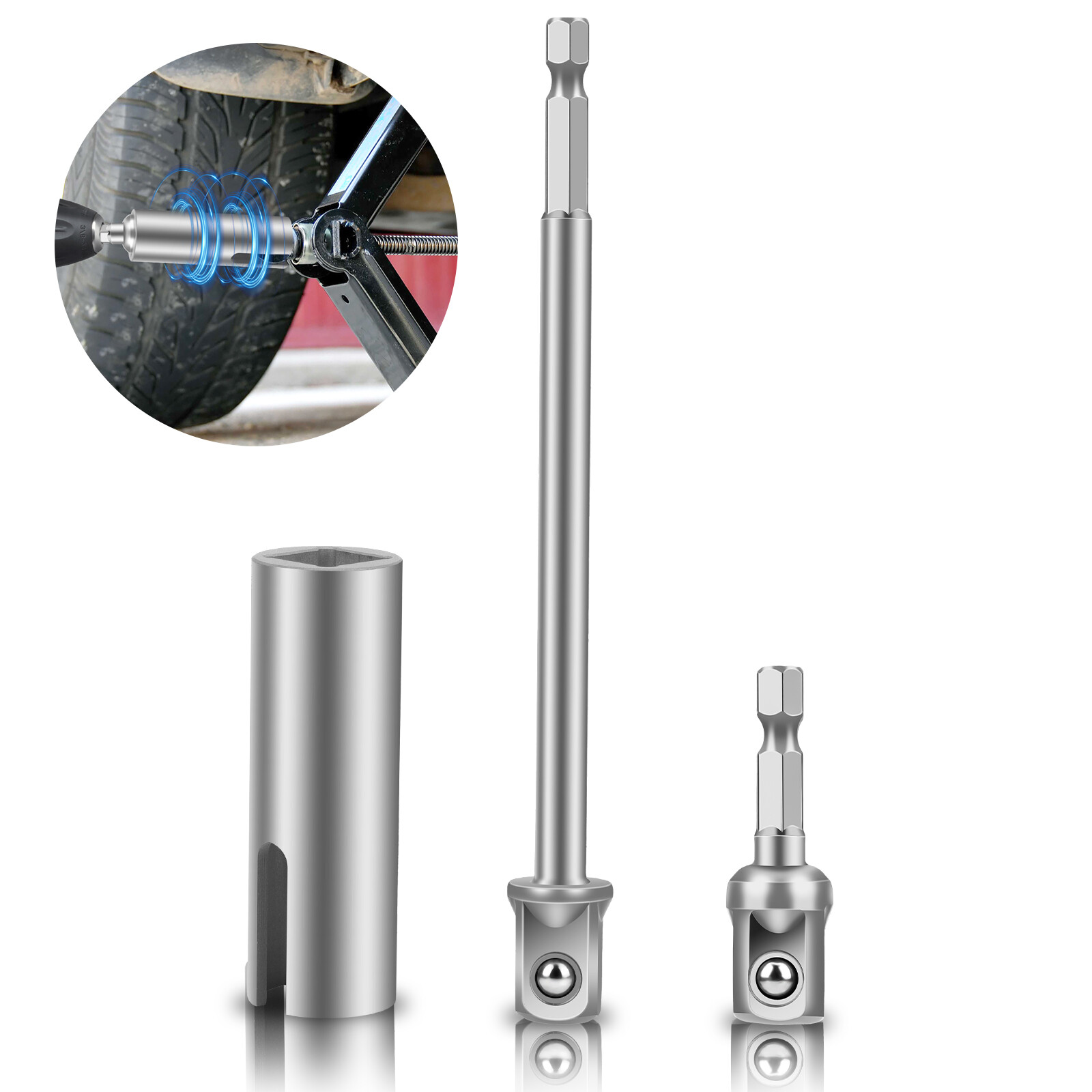 Scissor Jack Slotted Drill Adapter w/ 2 Adapter Bit for Pop Up Camper RV Trailer