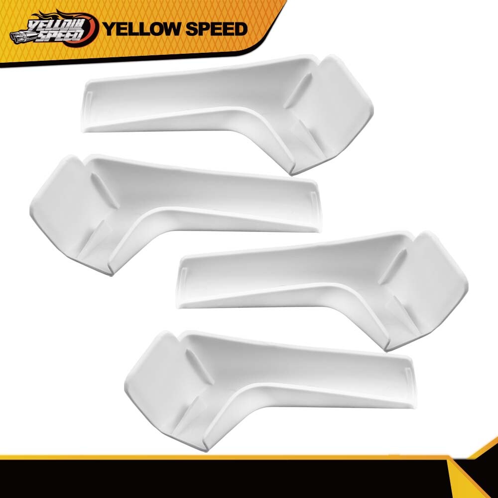 New White RV Rain Gutter Spout Long Version Left And Right 4PCS