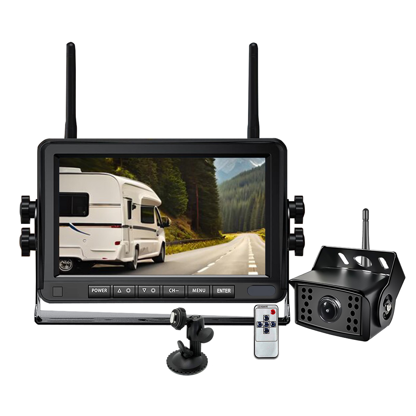 Digital Wireless 7″ IPS Monitor DVR 1080P Backup Cameras For Truck Reversing