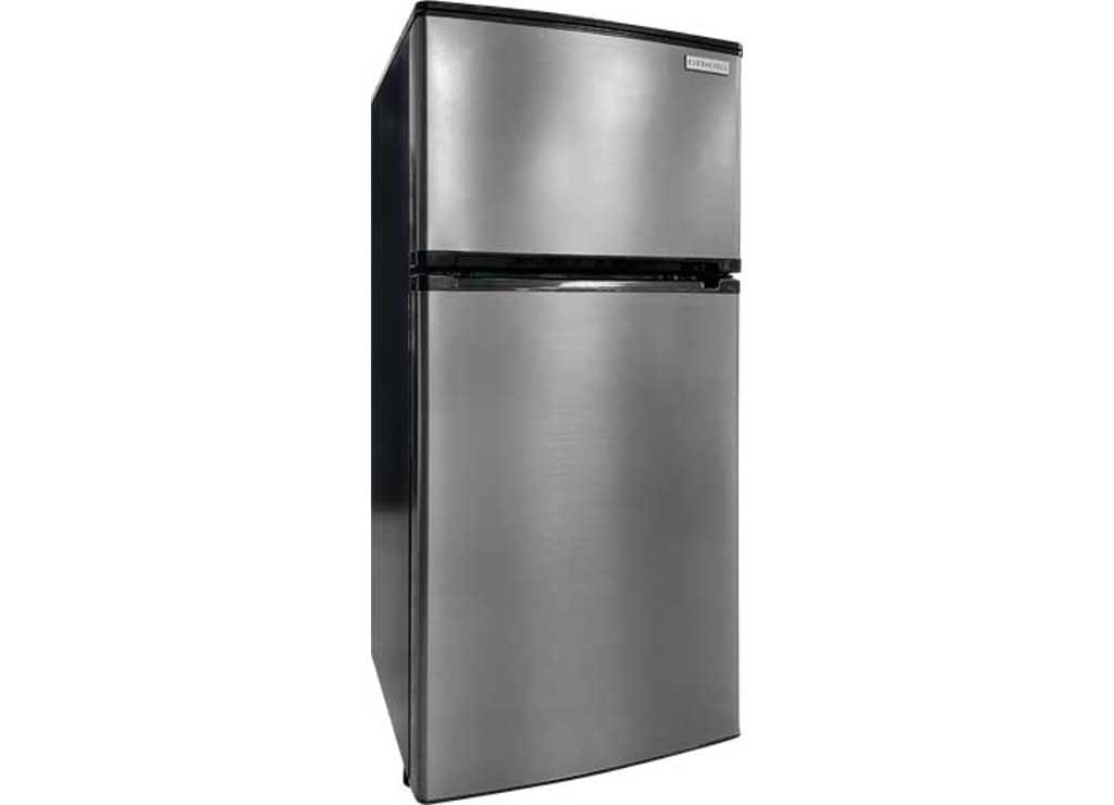 Lippert 2022302334 Everchill 4.5 Cu Ft 12V Refrigerator Left Hand Open St Steel