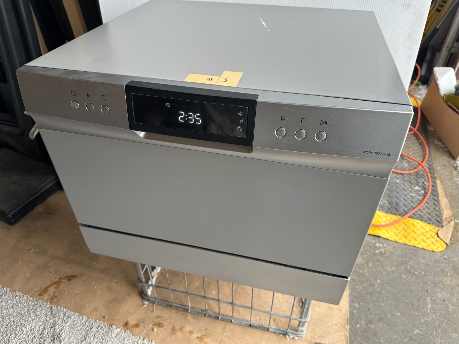 High Pointe 6 Place Compact Dishwasher Countertop RV Portable Silver LED