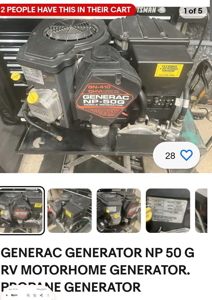 used generac rv generators