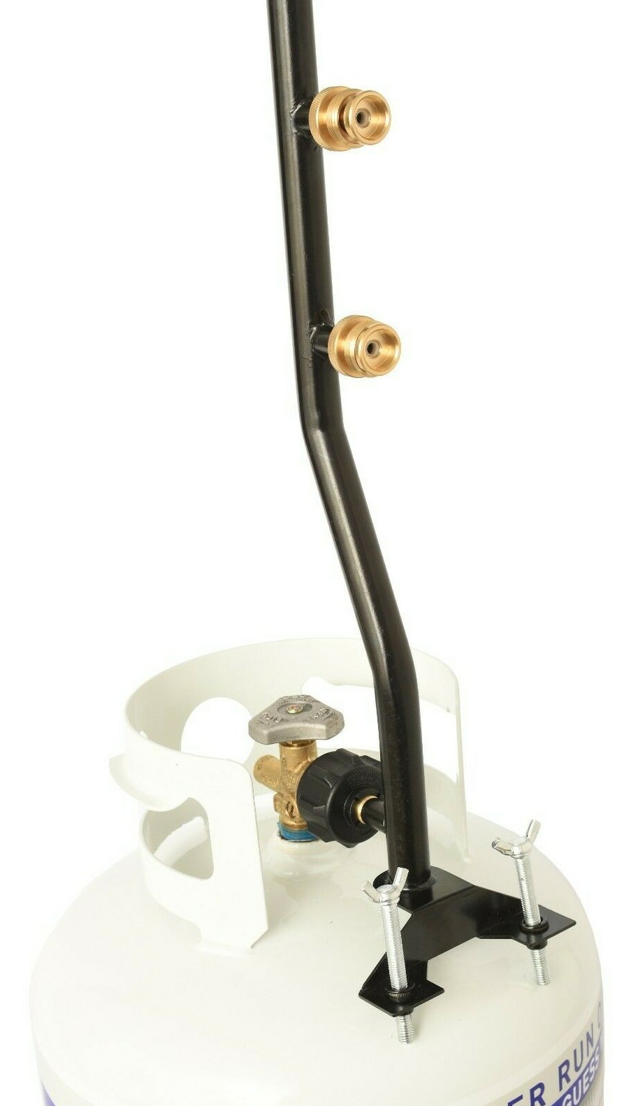 Flame King 3 Port Propane Tank Distribution Tree Post with 15 inch extension