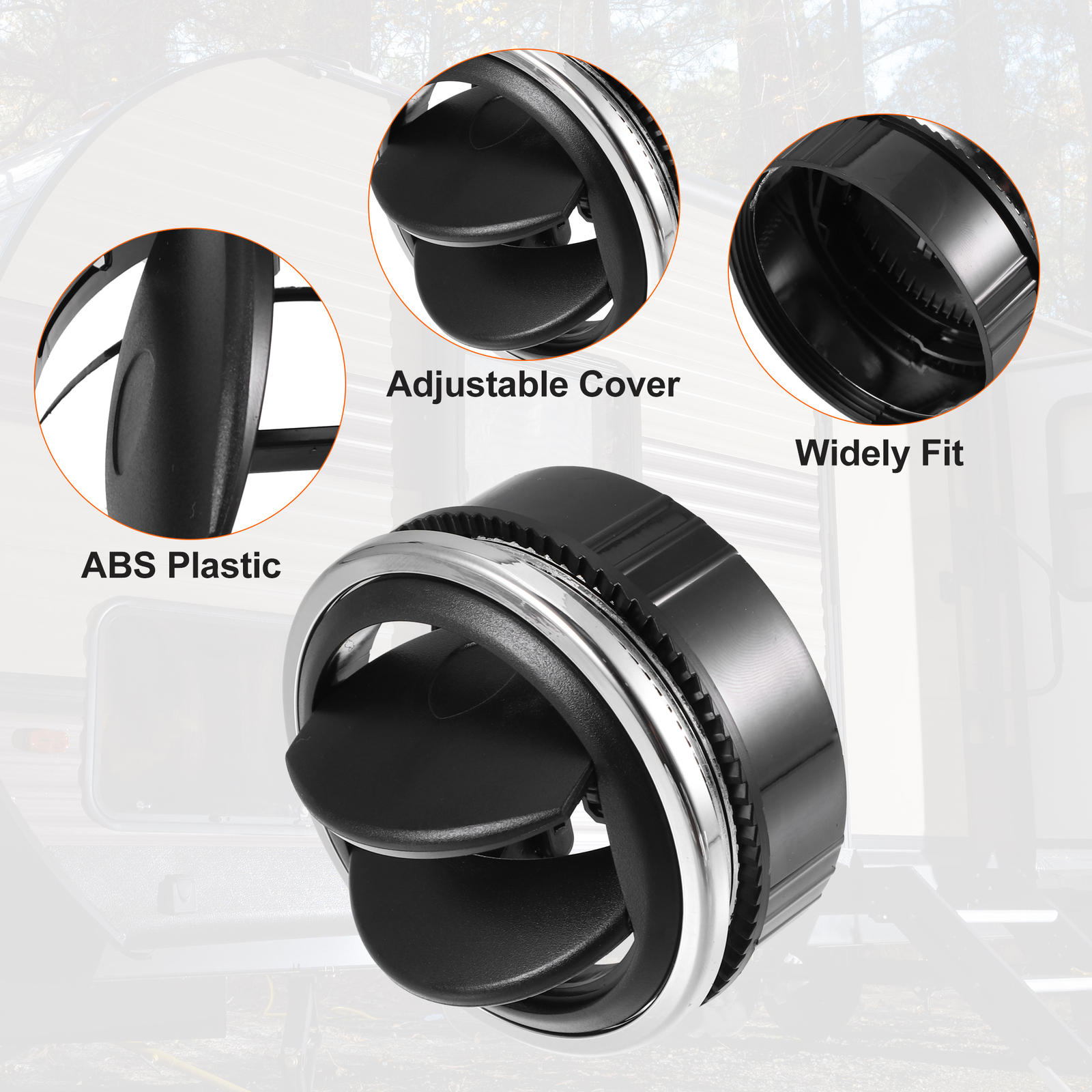 1 Pcs 84mm OD Universal RV Car Yacht Coach A/C Air Conditioning Outlet Vent