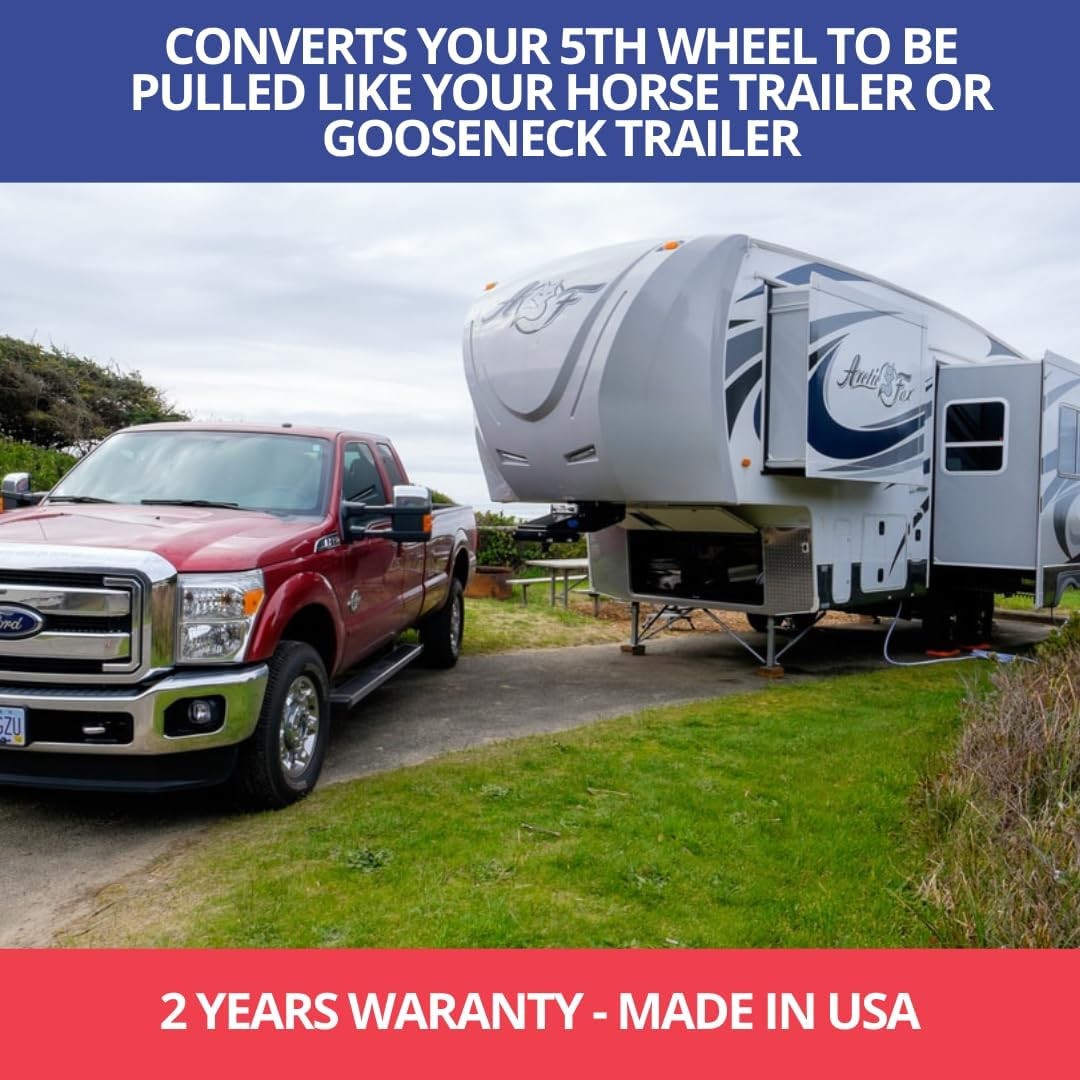 NEW 17″ Fifth (5th) Wheel RV to Goose Neck Adapter Hitch 7 3/4″ Forward Offset