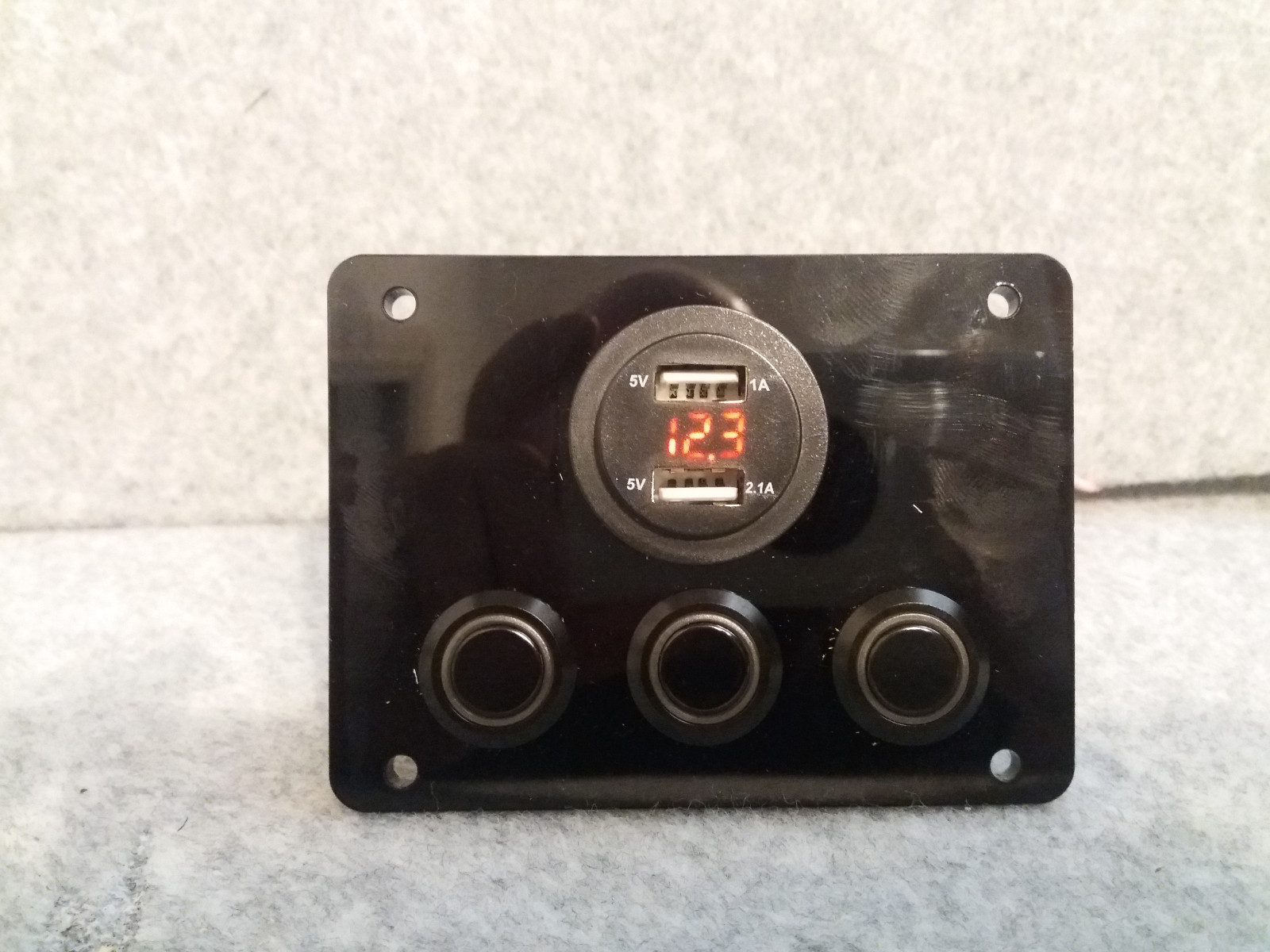LED Halo Switch Control Panel USB 12V Volt Meter VW Campervan Motorhome