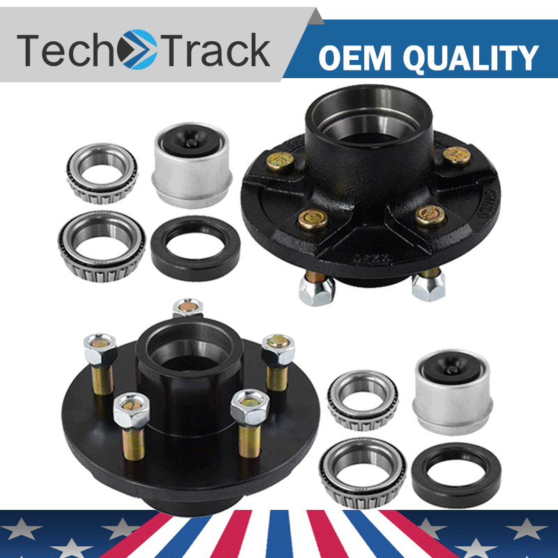 Set of 2 5 Lugs Trailer Idler Hub Kits 5 on 5 5×5” for 3500 lbs Trailer Axle