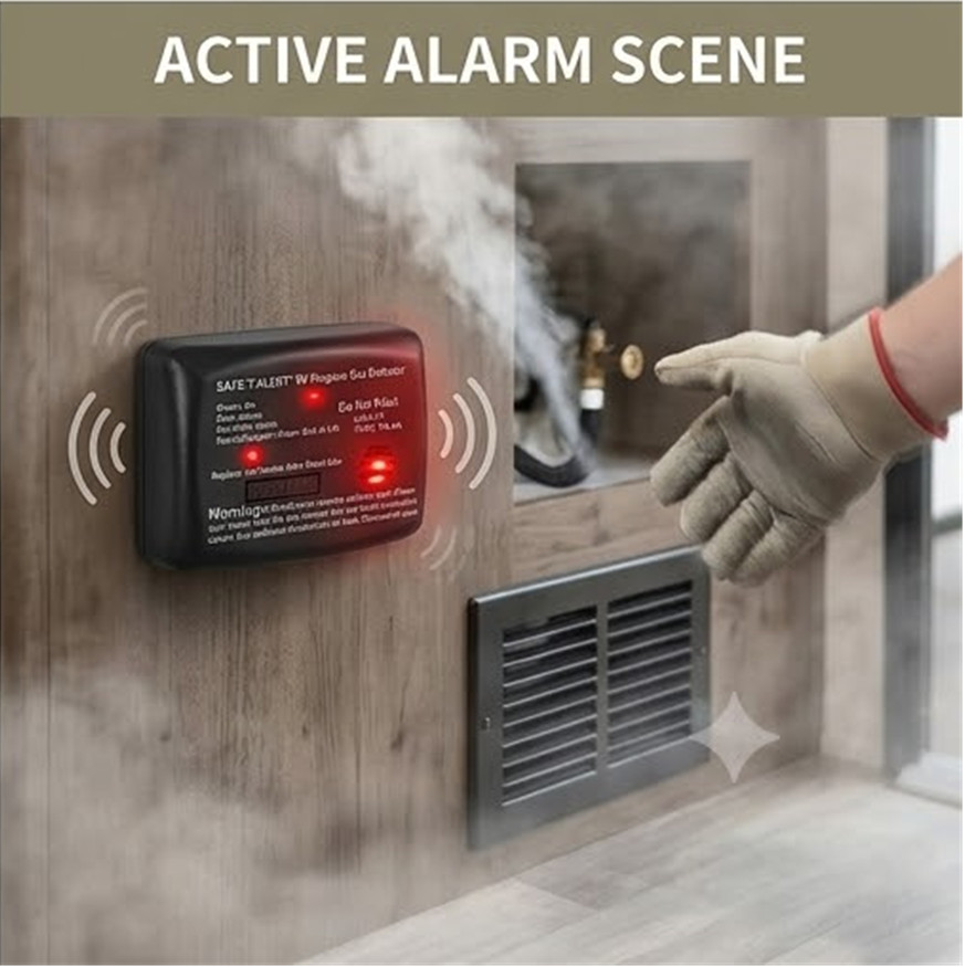 2 Pack 12V Carbon Monoxide & LP Gas Propane Detector Alarm RV Trailer 20-441-P