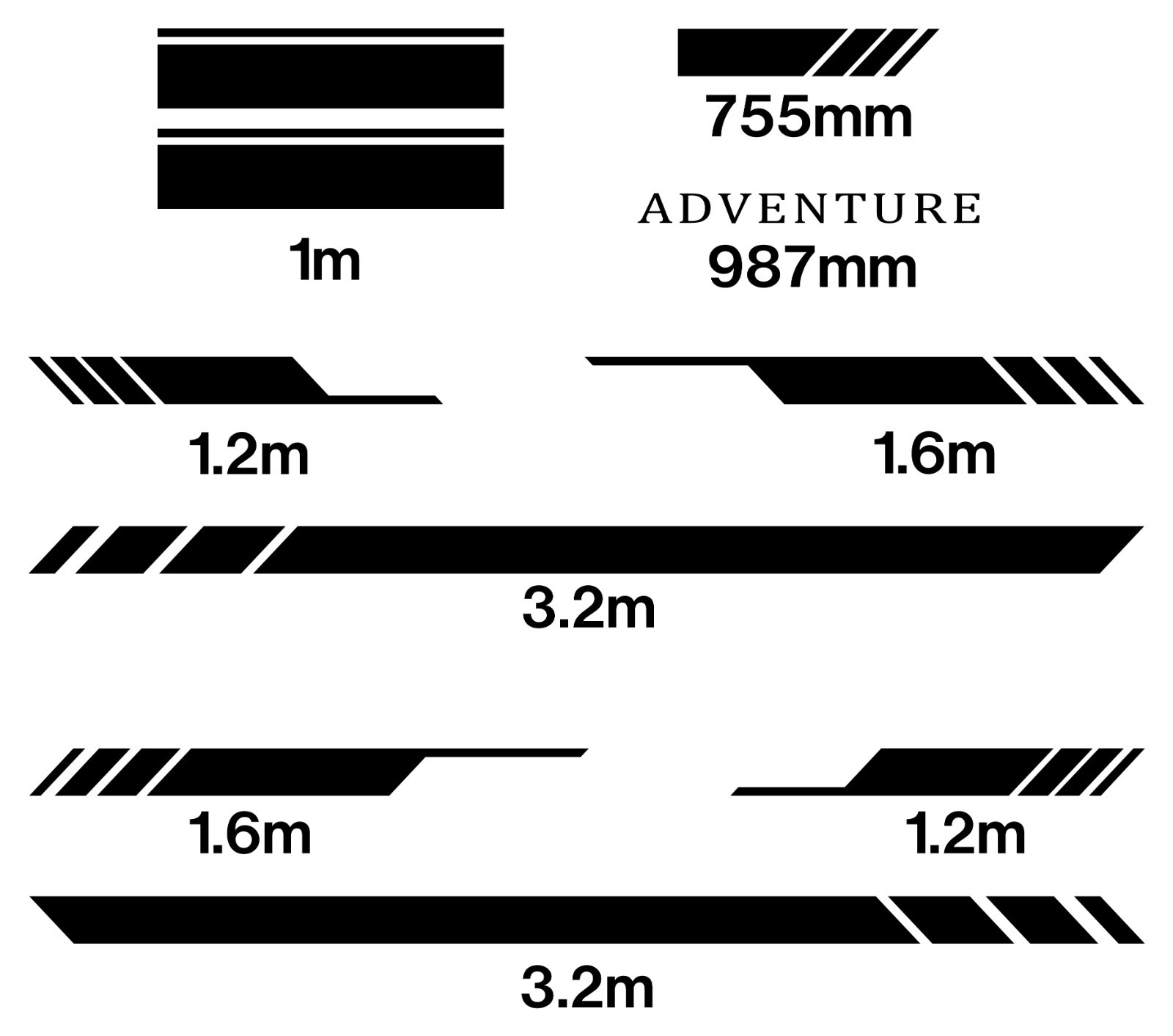 No.1161 Universal fitting motorhome caravan graphics decals stickers camper van.