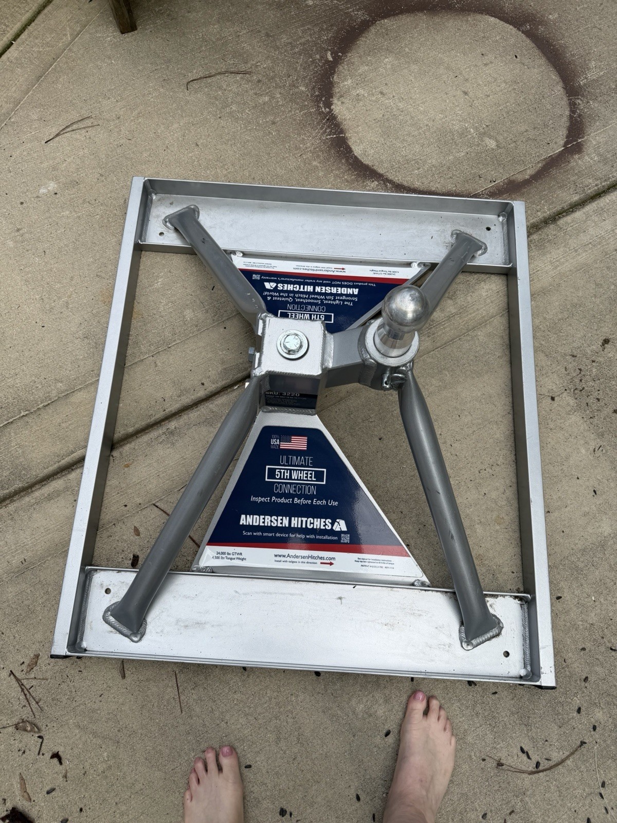 SALE-ANDERSON 5th wheel hitch with mfg LIFETIME warranty , lightweight 37lbs