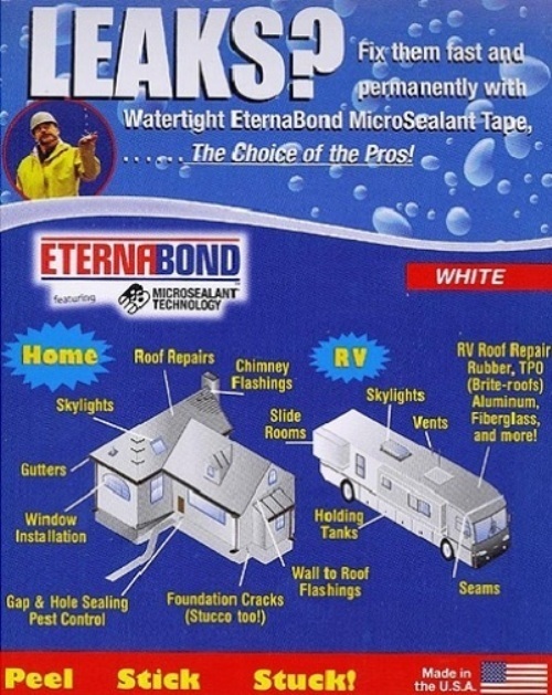6″ x 50 ft Eternabond Roof Leak Repair Tape Patch Seal White – 50 Feet, 50 Foot