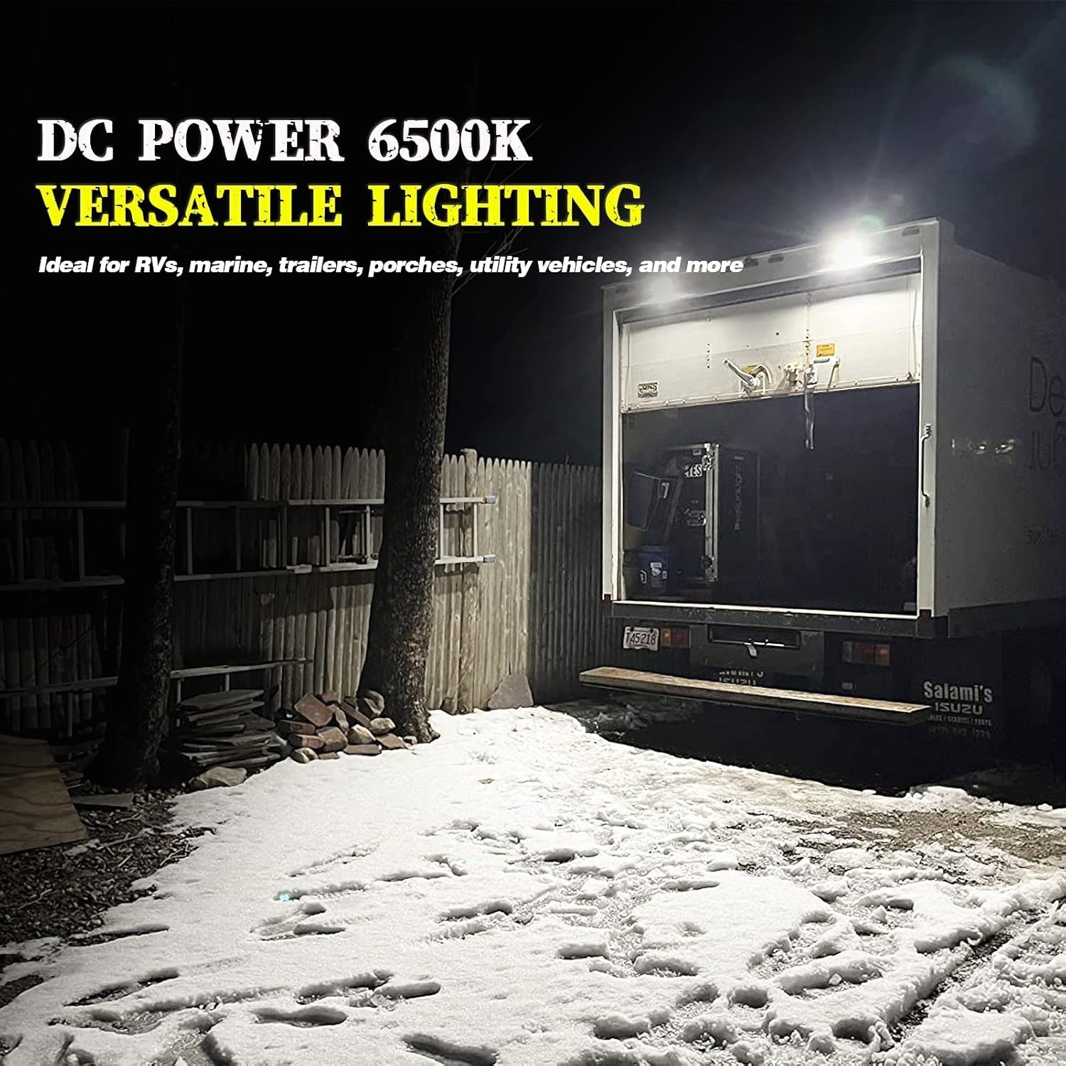 Multi-Purpose LED Exterior Light for RVs, Trailers, Boats – White Aluminum
