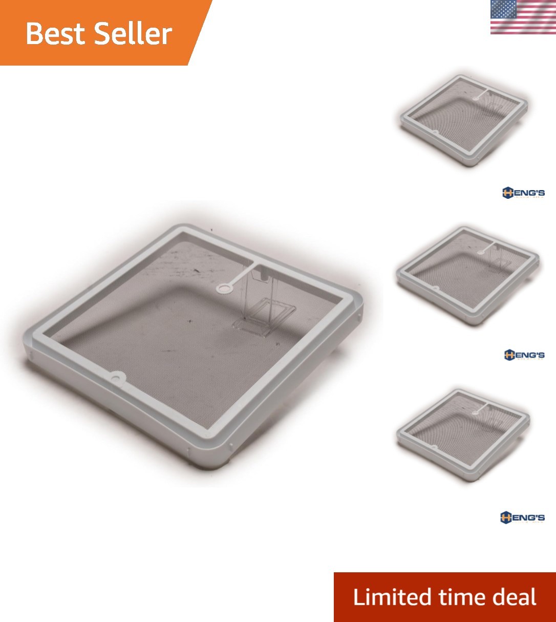 Heng’s 90106-C1 14″ x 14″ Durable RV Roof Vent Screen Frame – Easy Upgrade