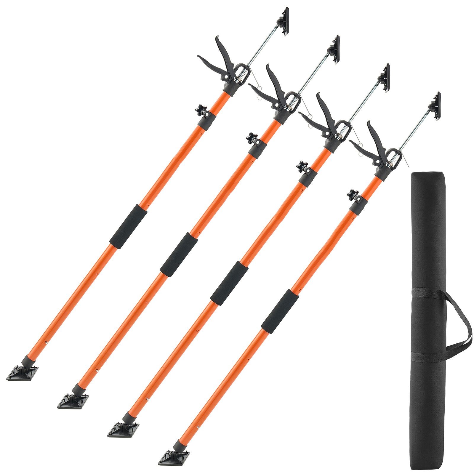 4-Pack Adjustable Cabinet Jack Support Pole 45.67-114 Inch Steel Telescopic
