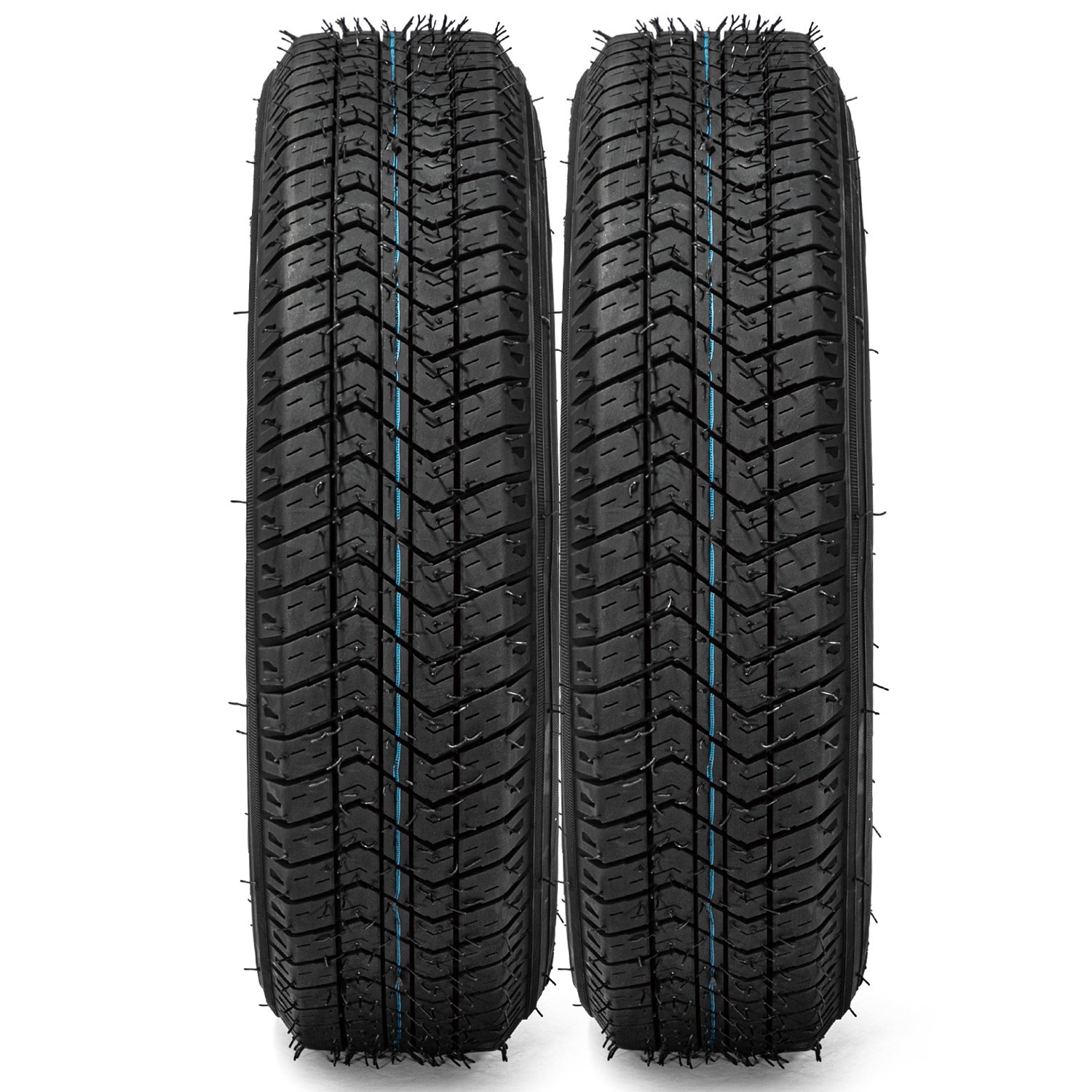 Set of 2 ST175/80D13 Trailer Tires 6Ply 175/80D-13 Heavy Duty Tires Load Range C