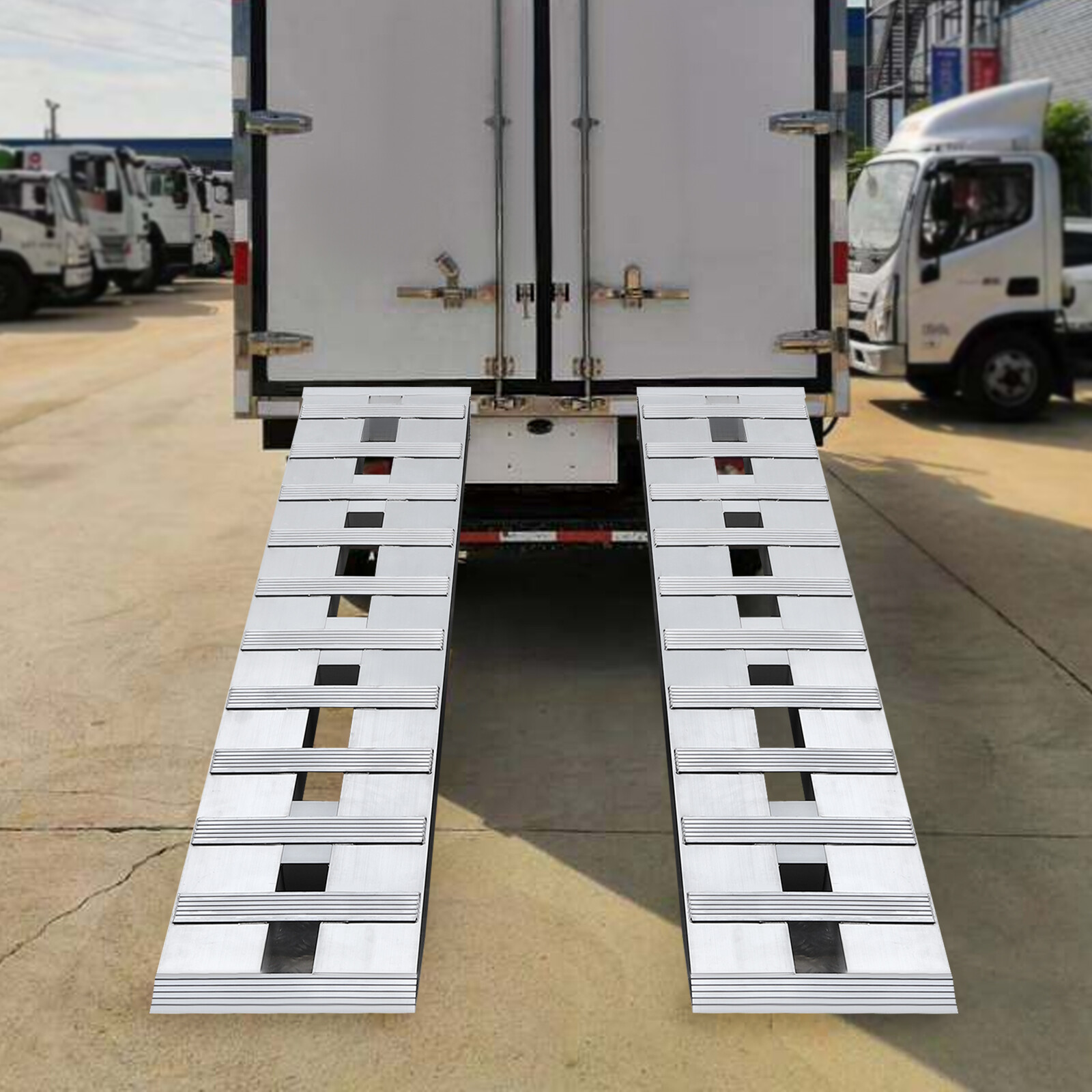 2PCS Aluminum Ramps Loading Trailer Ramp For Motorcycle Trucks ATV UTV Lawnmower