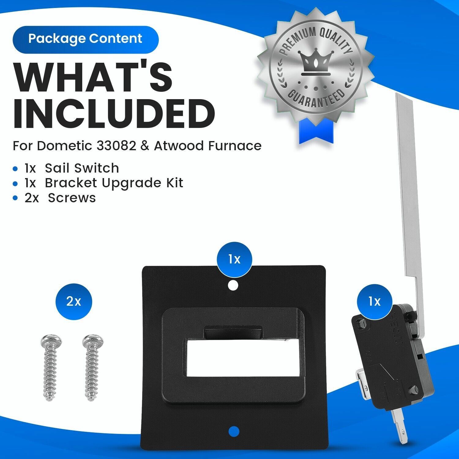 Sail Switch with Bracket Upgrade Kit for RV Furnace Replace Dometic Atwood 33082