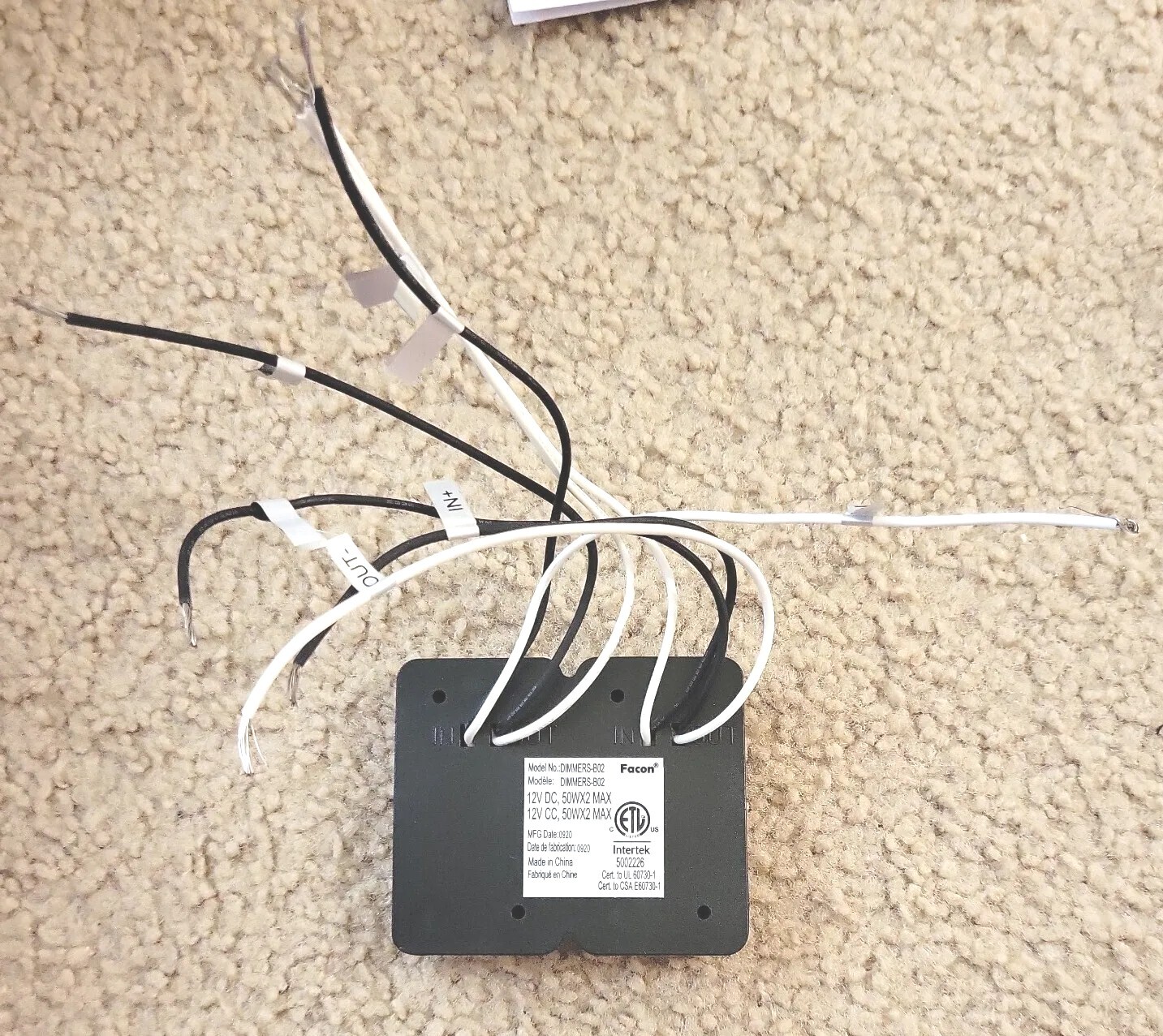 Facon 12V Double Touch Dimmer Switch ON/OFF for LED Lights Up to 60×2 Watts