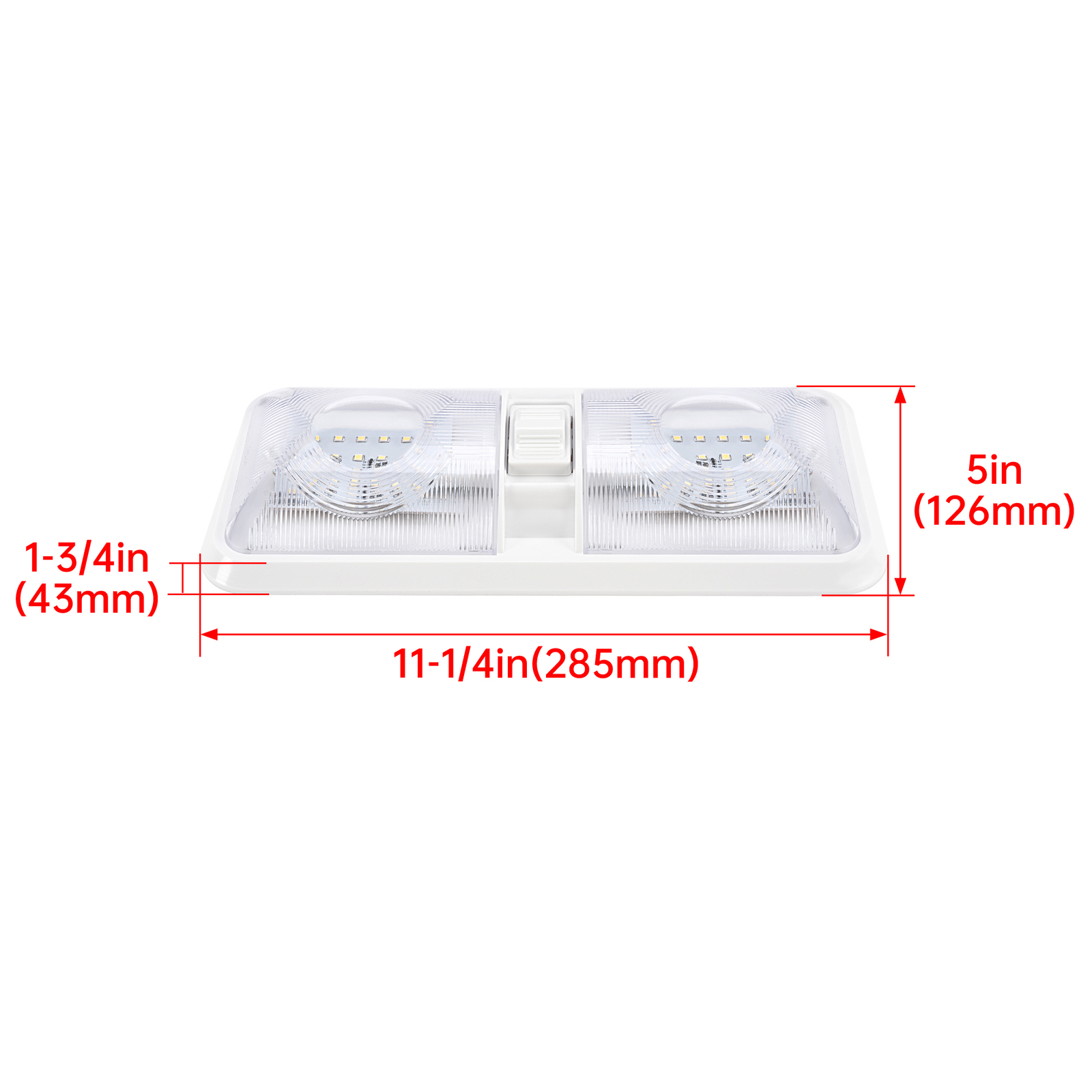 For RV Boat Camper Trailer Double Dome Light 5PCS 12V Interior LED Ceiling Light