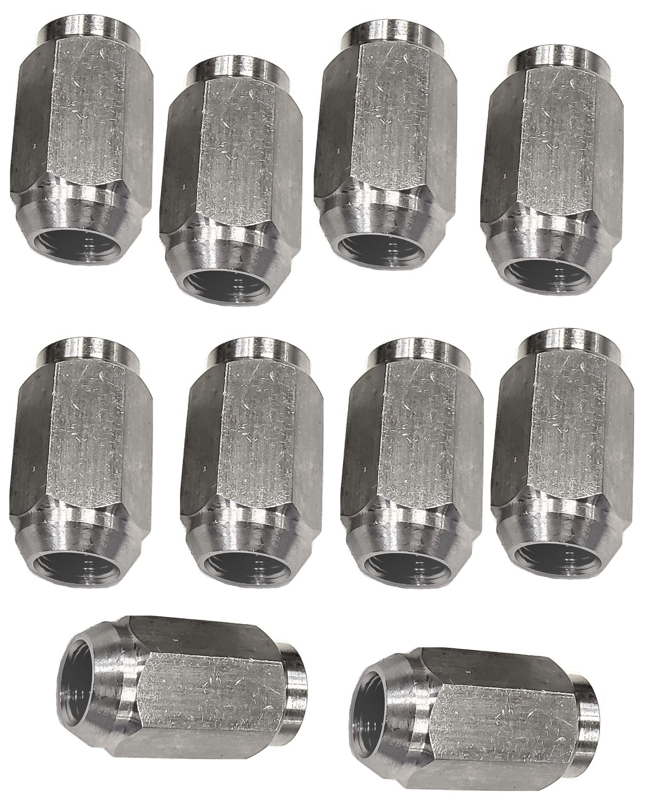 10-Pack 1/2″ Solid 304 Stainless Steel Lug Nuts For Trailer Wheels 1/2-20 Thread