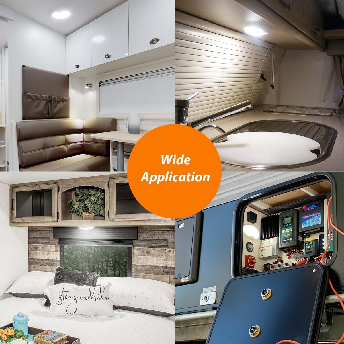 12V Dimmable LED Ceiling Light, 6 Inch Oval, Modern RV Lighting Solution