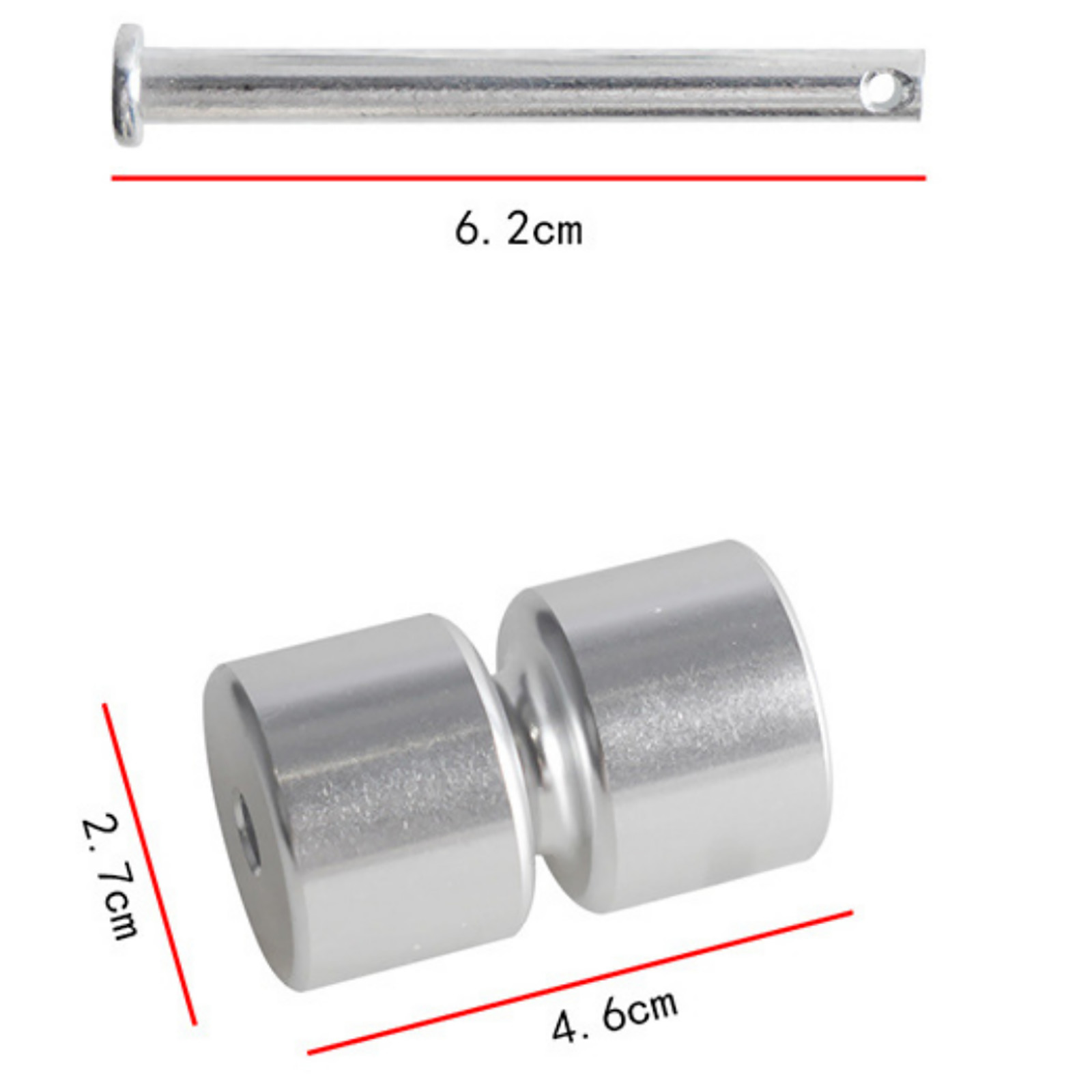 2pcs Silver Alloy Roller For Gorilla Lift Utility Trailer Tailgate Lift Assist