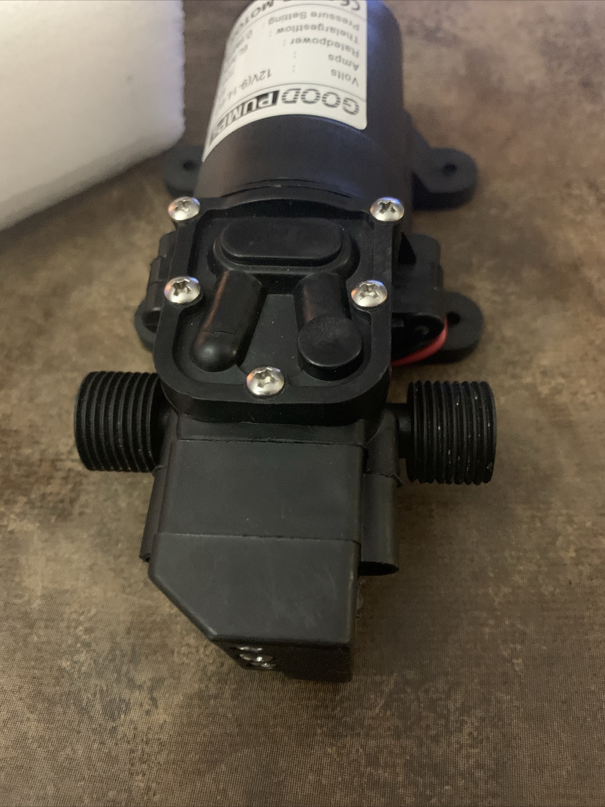GOOD PUMPs High Pressure Water Pump / 12V (9-14.4V) / 6A / 72W / 6L-MIN / 0.9MPA