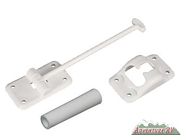Cynder RV Door Holder 6″ T-Style Polar White W/ Bumper Cargo Hatch Camper