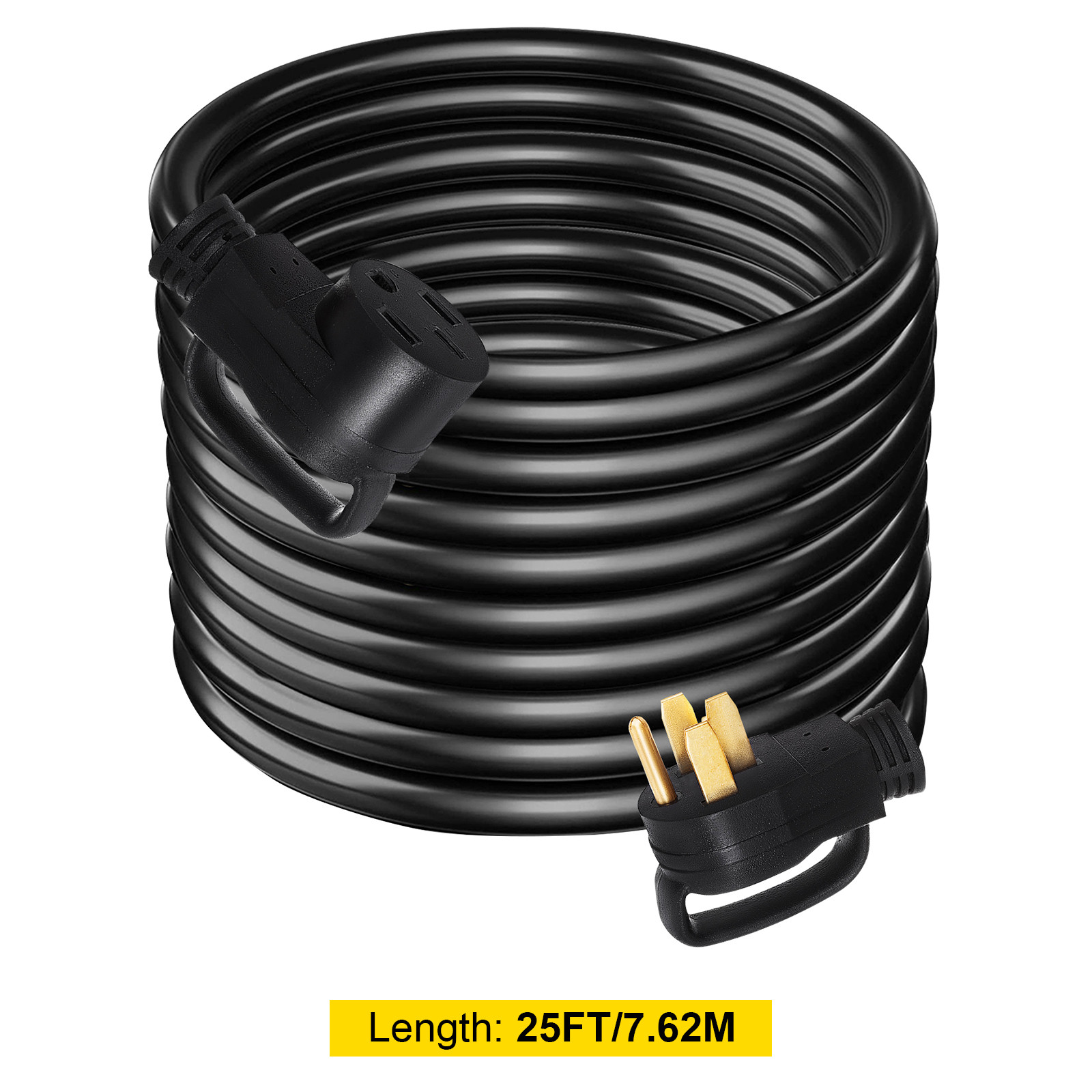 VEVOR 50A 25ft RV Extension Cord NEMA14-50P to NEMA14-50R Rain Proof Power Cable