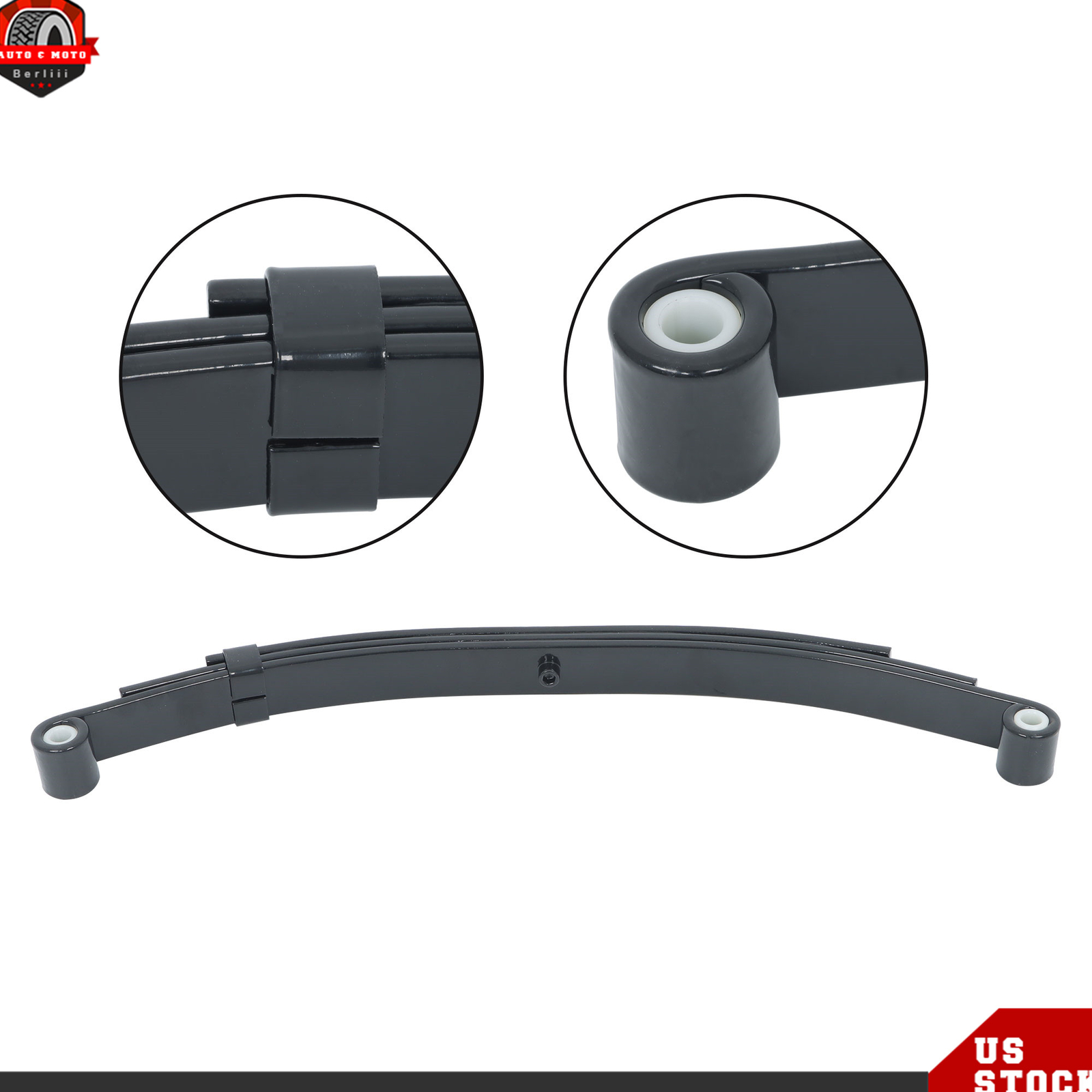 2000lbs 3 Leaf Spring 4000lbs Single Trailer Axle Suspension & U-bolt Hanger Kit