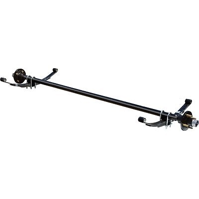 2000# USA Made Trailer Axle 42″ Hub Face 4 Lug Hubs 20.5″ Springs Utility