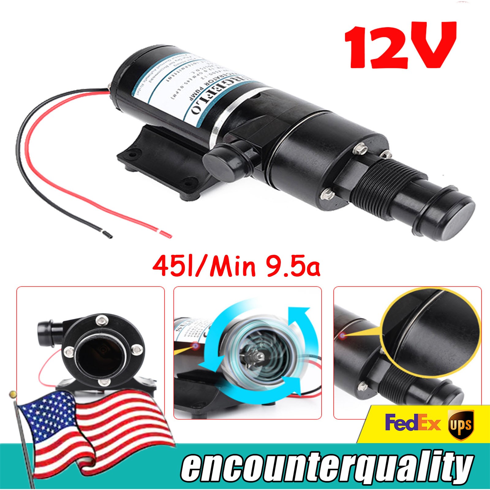 MP-4500 12V Waste Pump Macerator Pump Sewerage Pump for Waste Toilet Sewerage