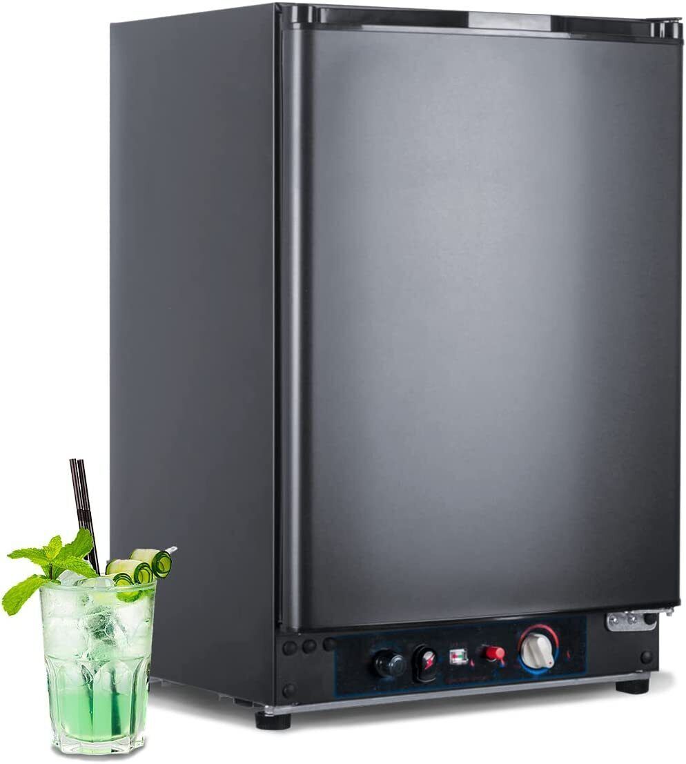 3 Way Propane Fridge 110V/12V/LPG Gas Refrigerator for RV Campervan 2.1 Cu.Ft.