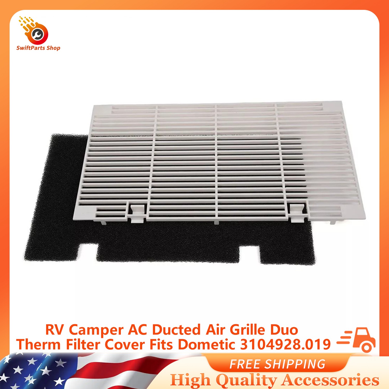 US RV Camper AC Ducted Air Grille Duo Therm Filter Cover For Dometic 3104928.019