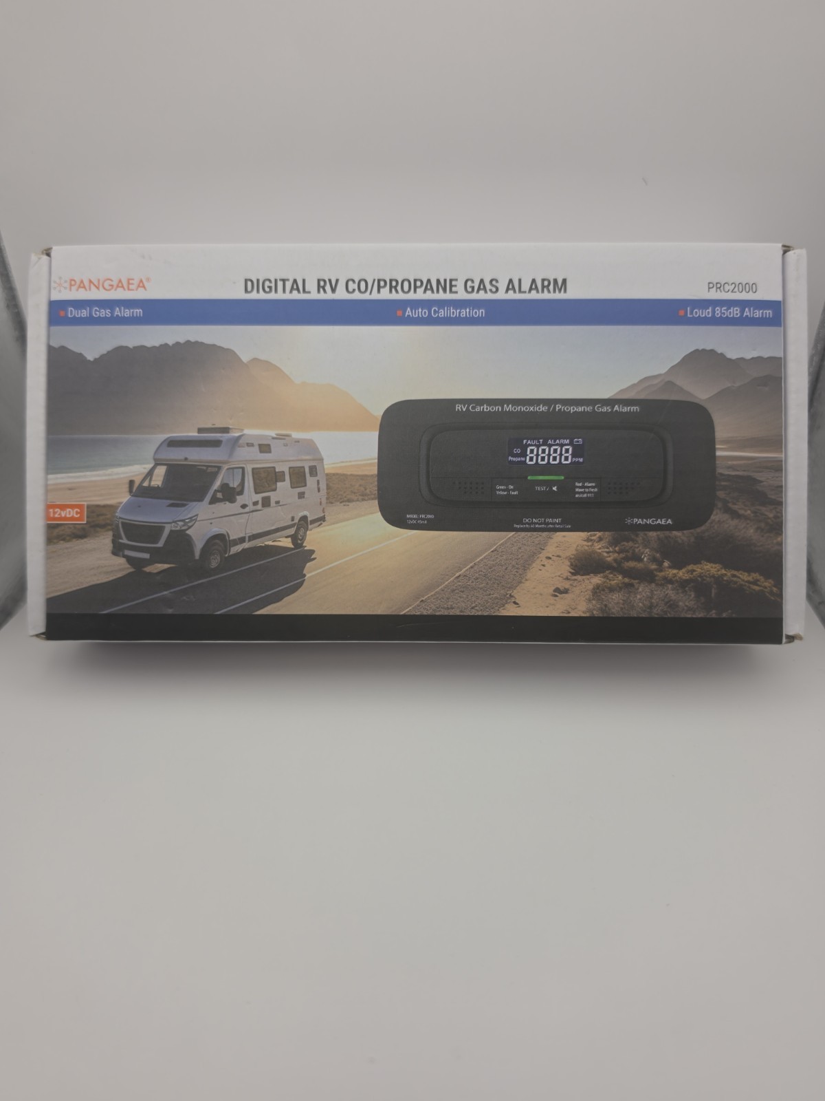 PANGAEA Digital RV CO & Propane Dual Gas Alarm – Hard-Wired DC 12V, LCD
