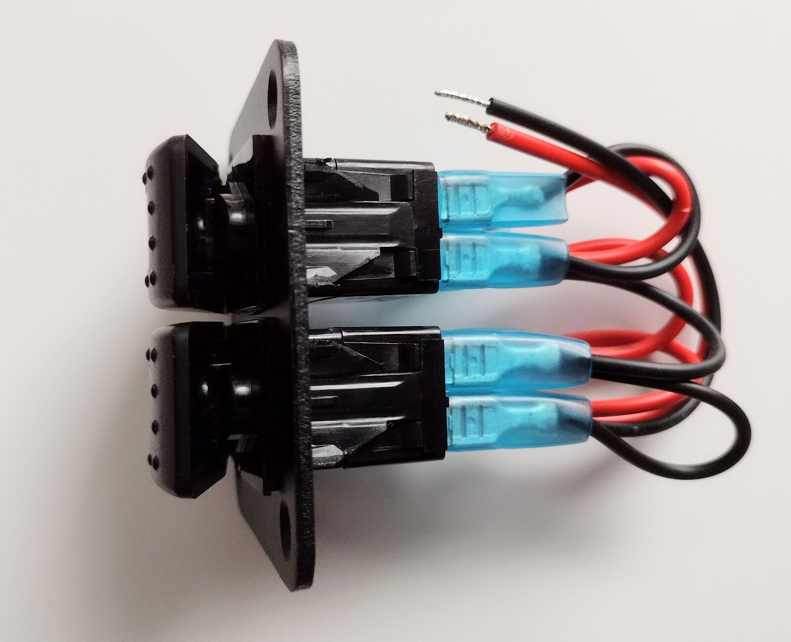 12V-24V Car Boat Marine RV Truck Blue LED 2,3,4 Gang Toggle Rocker Switch Panel