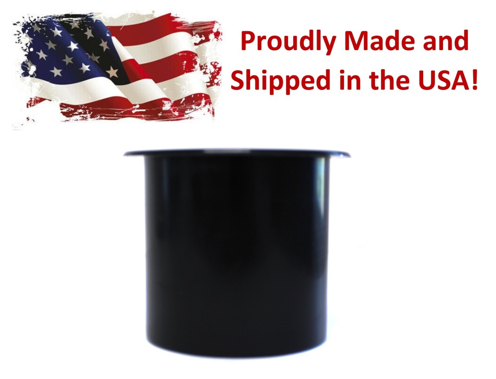 Single Plastic black 3 inch cup drink can holder boat RV patio