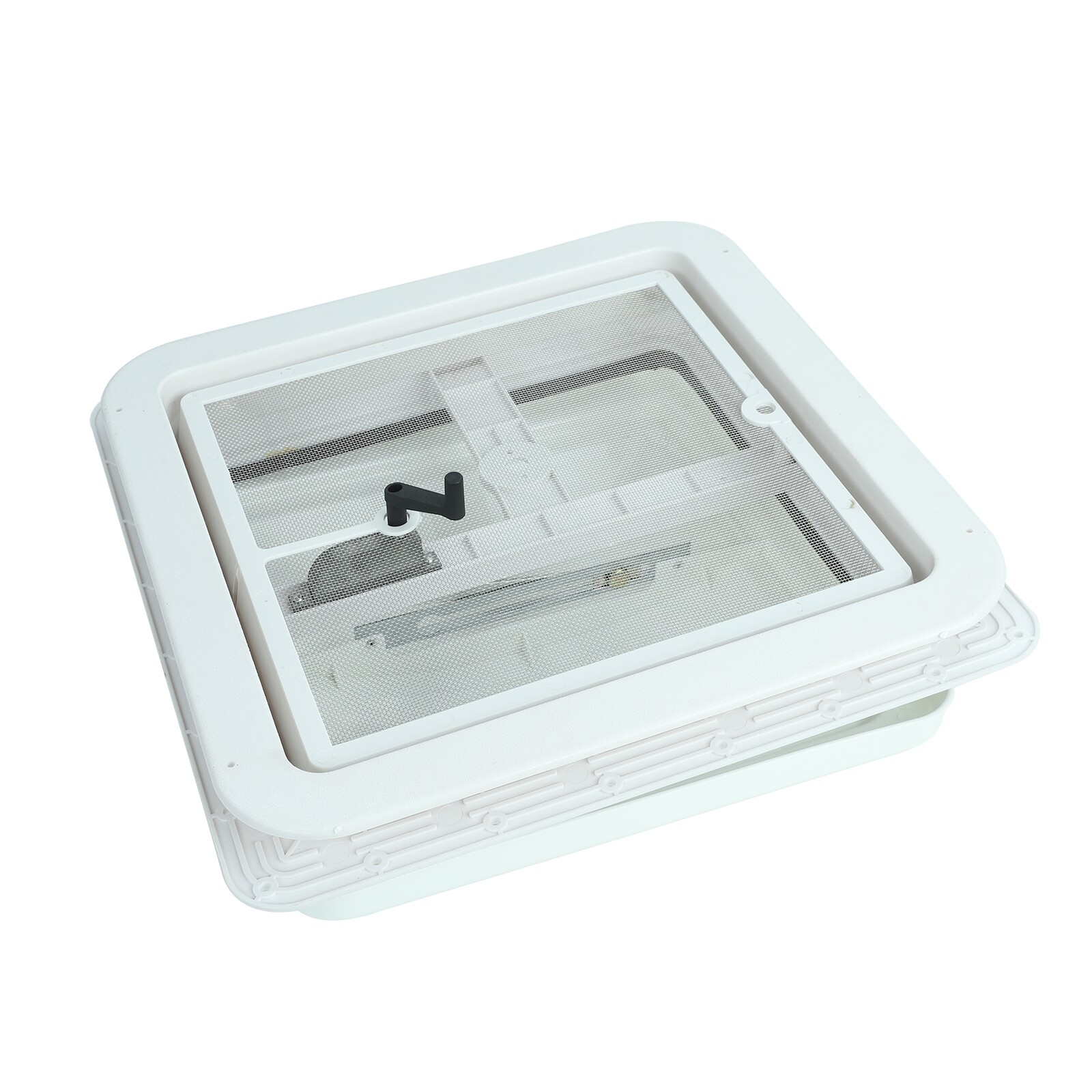 14″ RV Roof Vent Kit for Camper Trailer Universal Lid Interior Garnish White