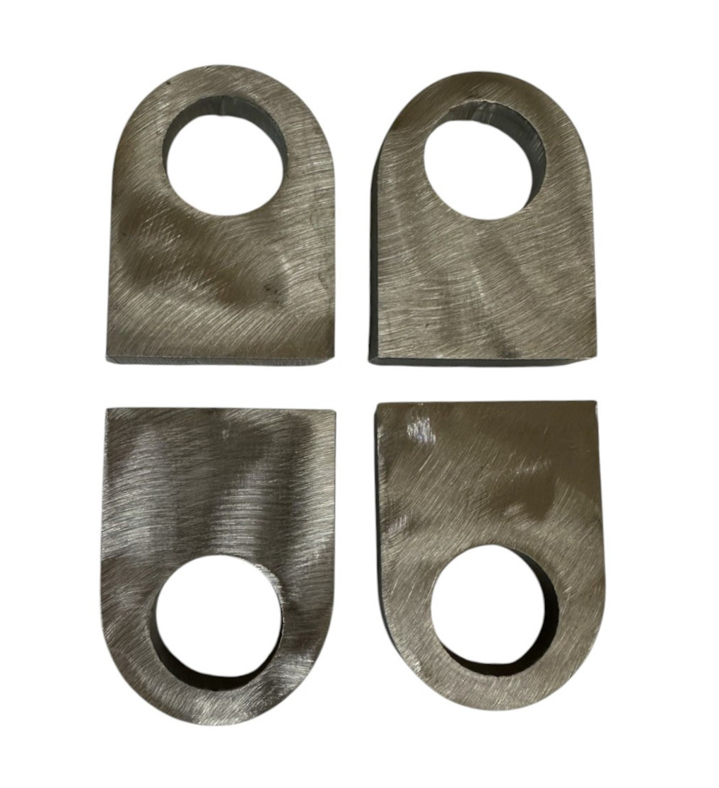 Lot Of 4 Trailer Ramp Hinge Weld On 2”x2.75” For 1” Pin Rounded End