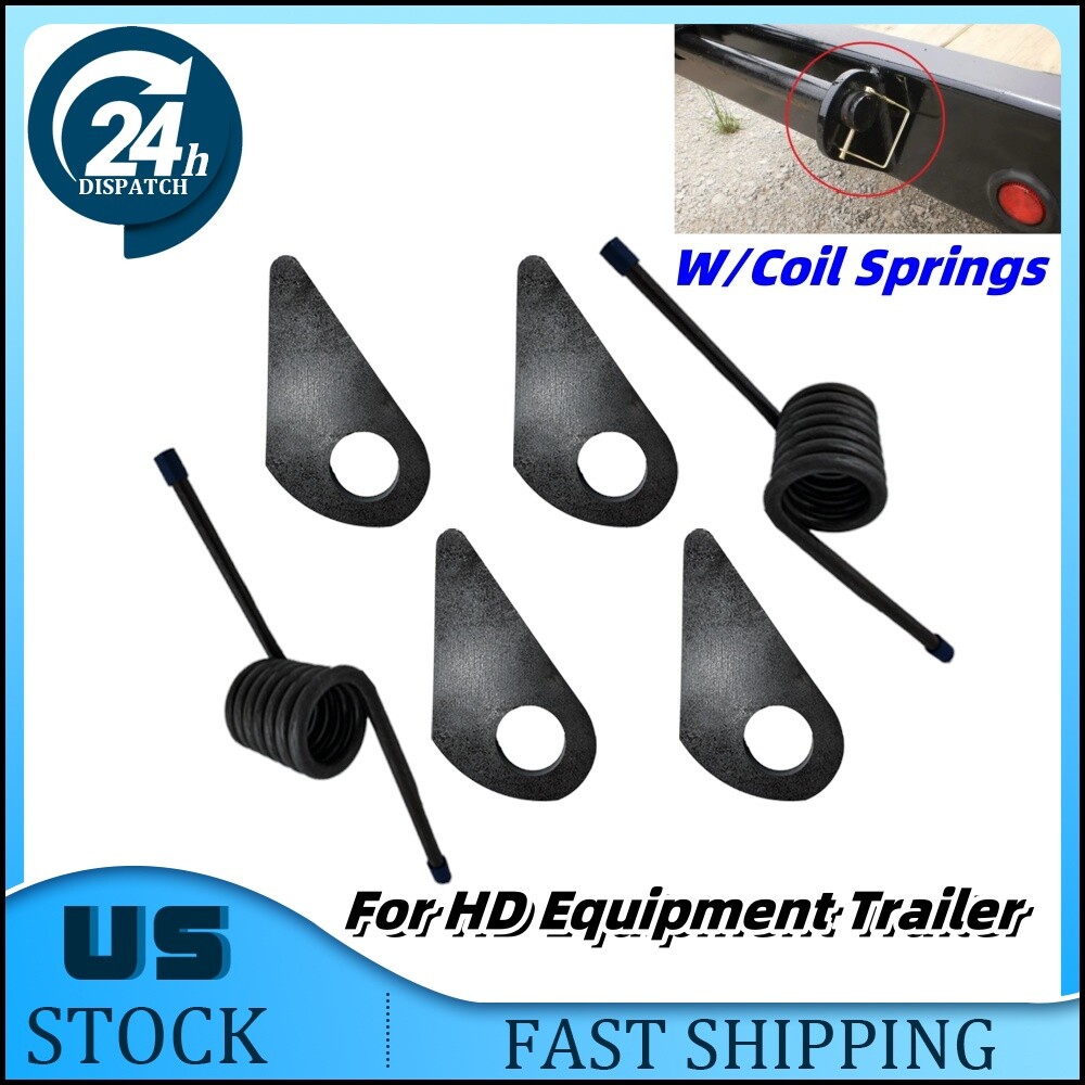 Weld On Steel Ramp Gate Holder Hinge For HD Trailer w/Coil Springs Ramp Gate US
