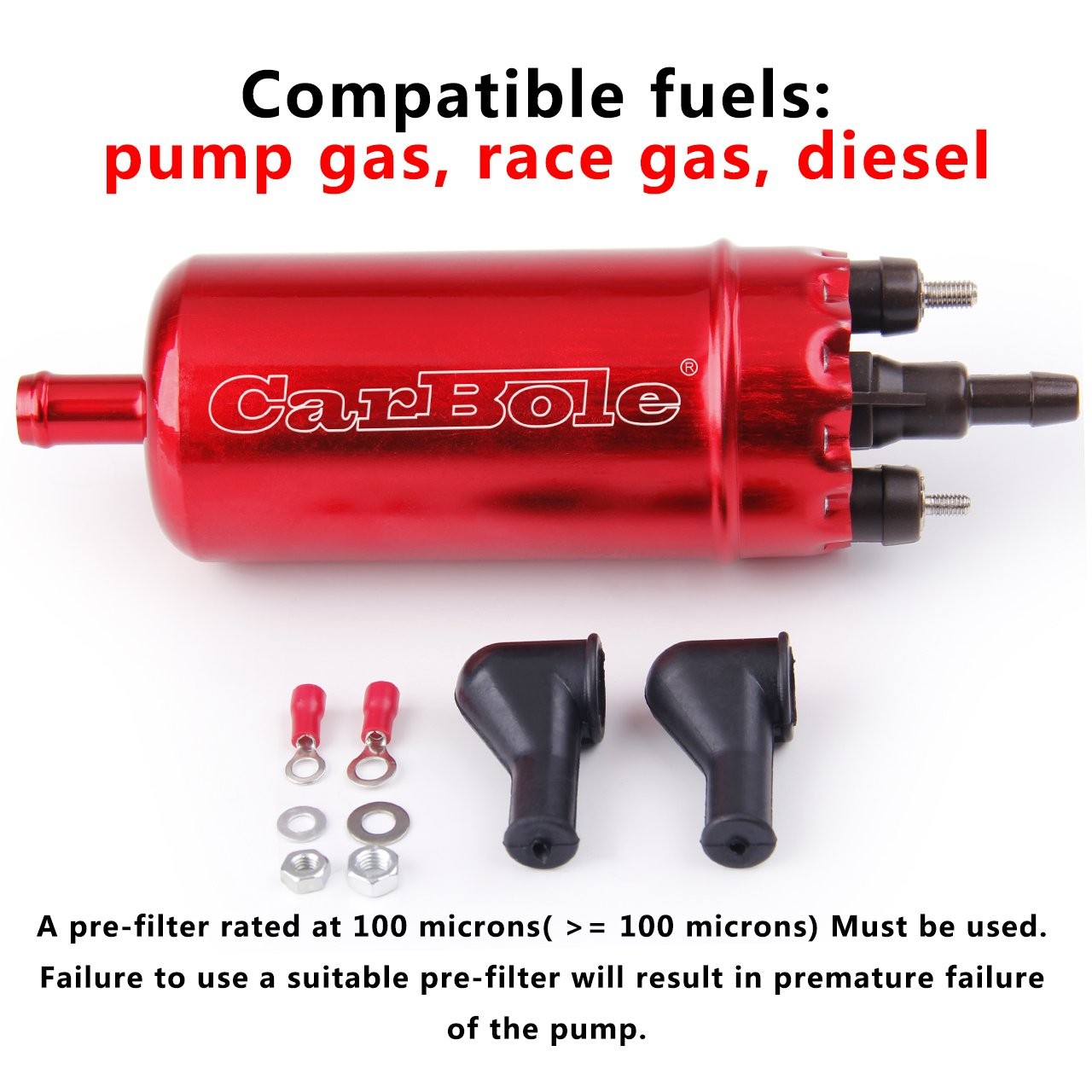 External Inline High Pressure EFI Fuel Pump Replace For Walbro Kits 45-125 psi