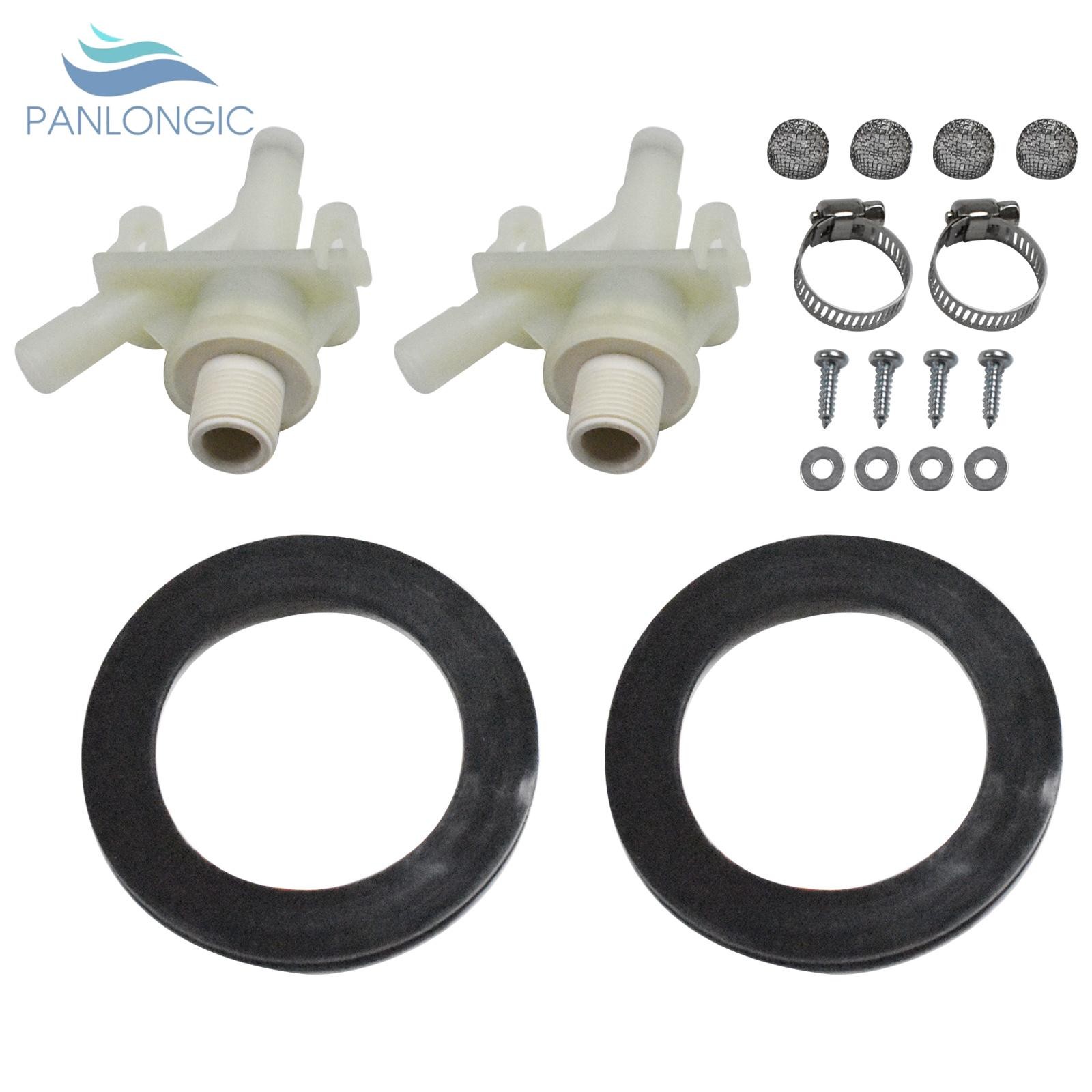 385311641 Toilet Water Valve Kit 2 Pack w/Flush Ball Seal For RV Gravity Toilet