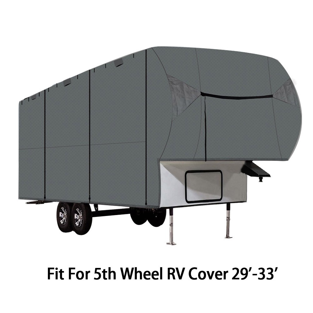 5TH Wheel Camper Storage Cover For 29′-37′ FT RV Motorhome W/ Zipper Waterproof