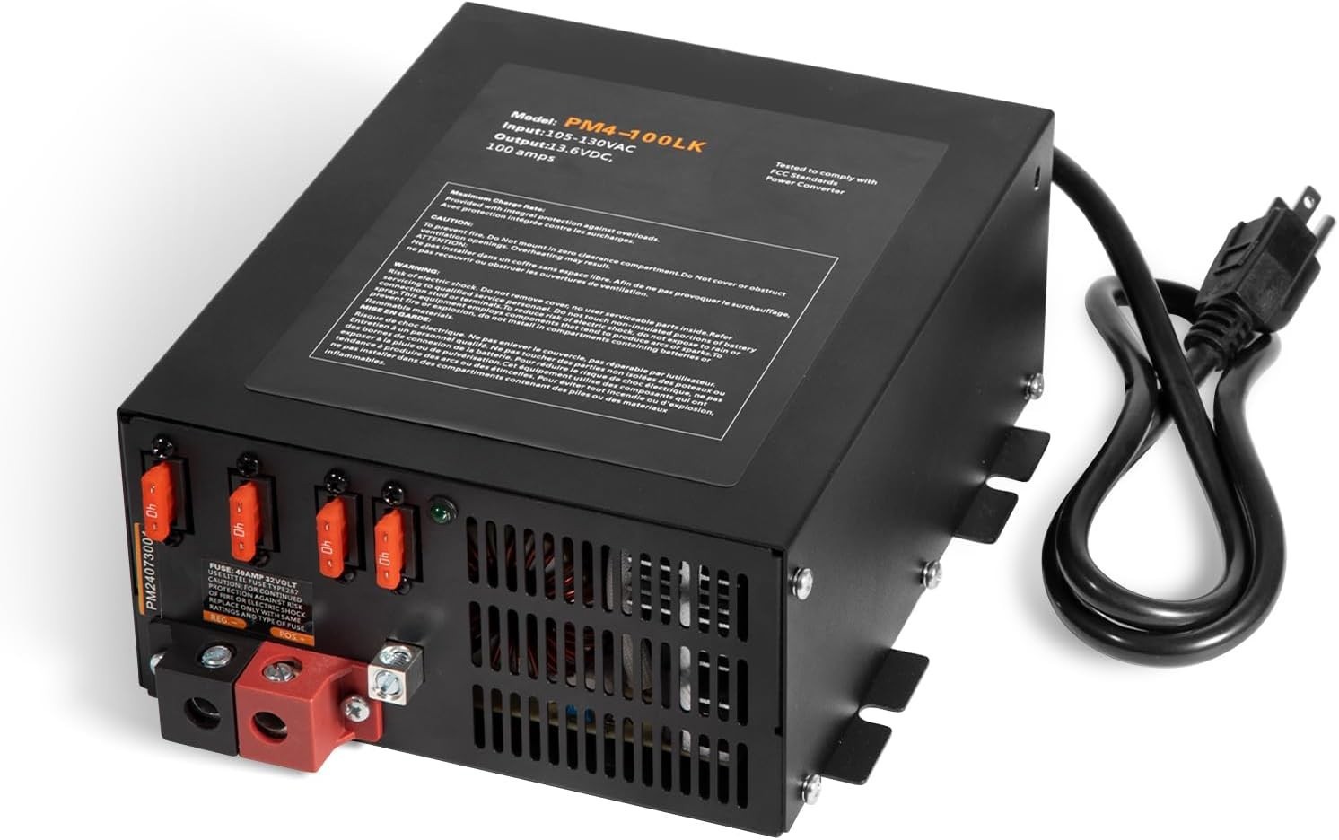 PM4-100LK RV Power Converter – 100 Amp AC to DC Shore Power Converter for Camper