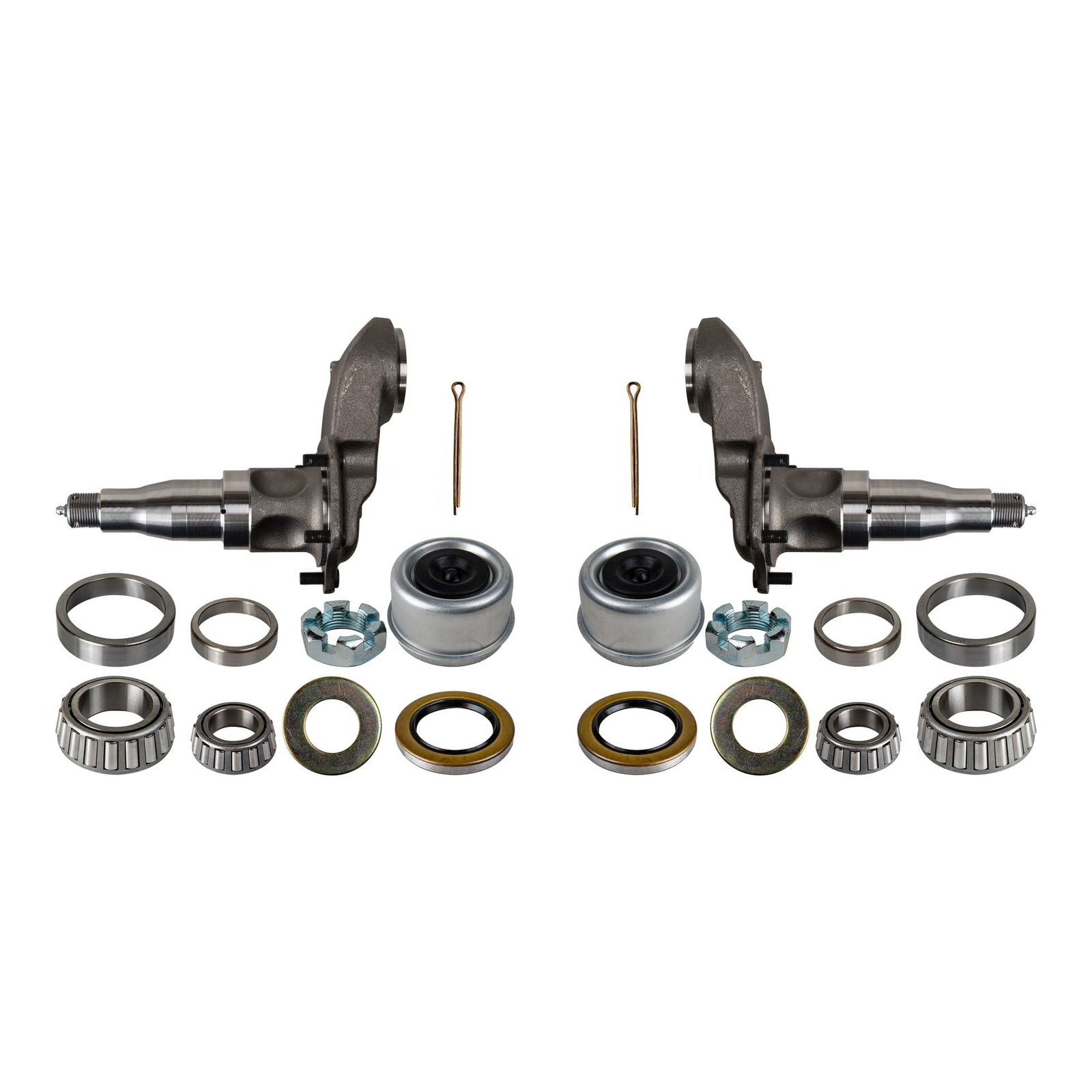 (2) #42 Weld-On Spindle Kits w/ Flange for 6K Trailer Axles 2 1/4″ Dia, 4″ Drop